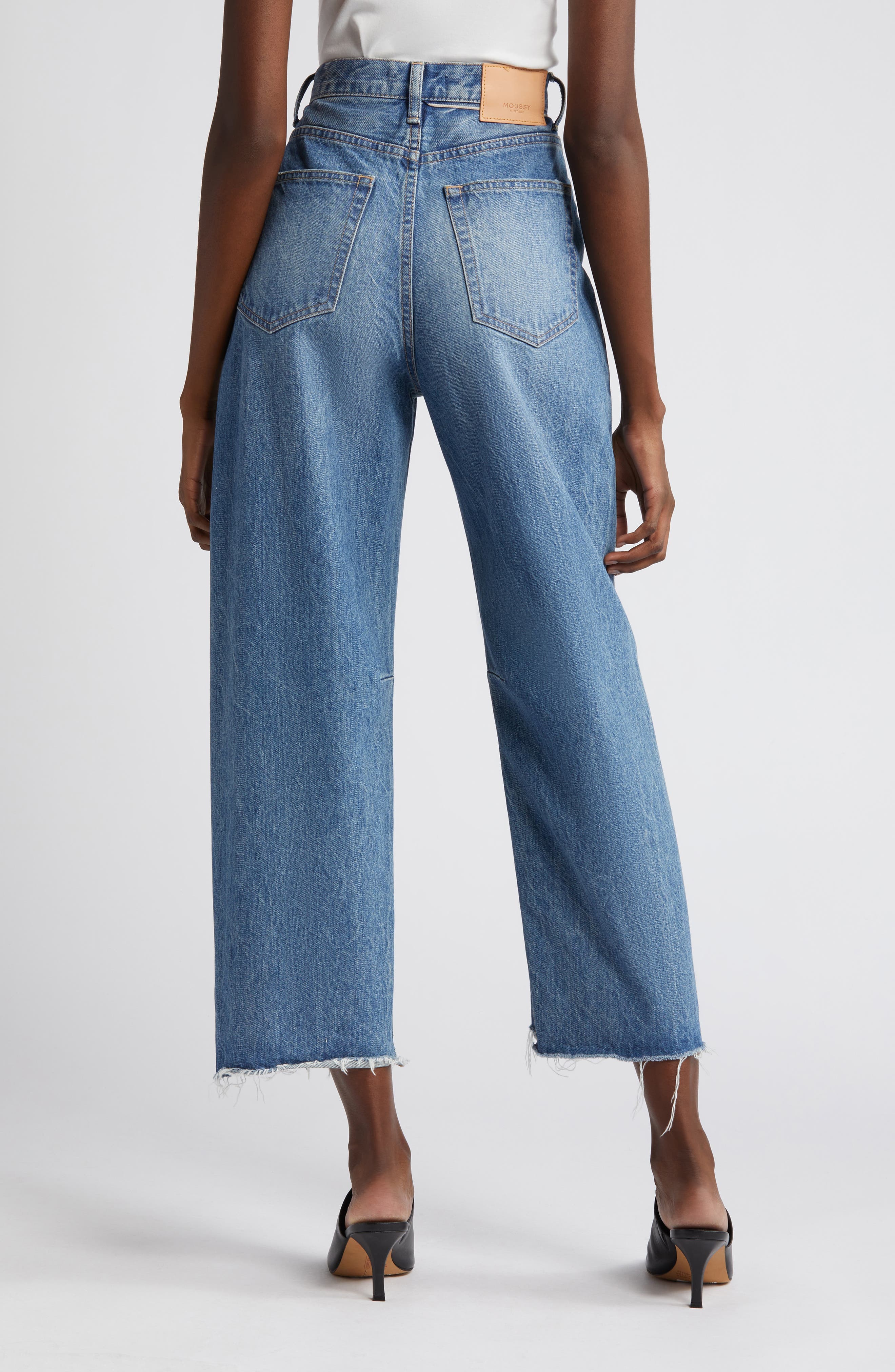 Cloverhill Step Hem High Waist Crop Barrel Jeans - image 2
