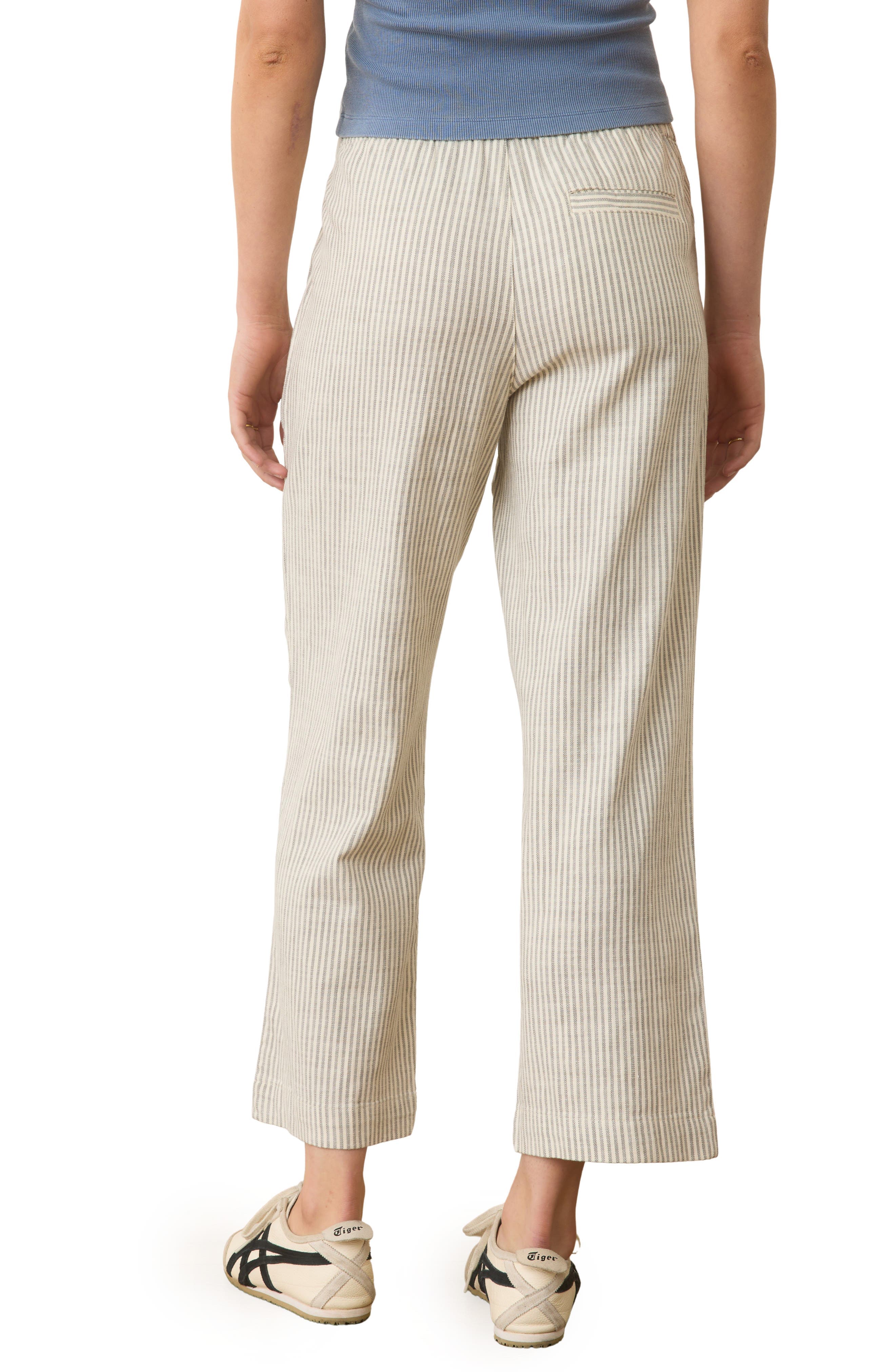 Elle Stripe Stretch Cotton Pants - image 2