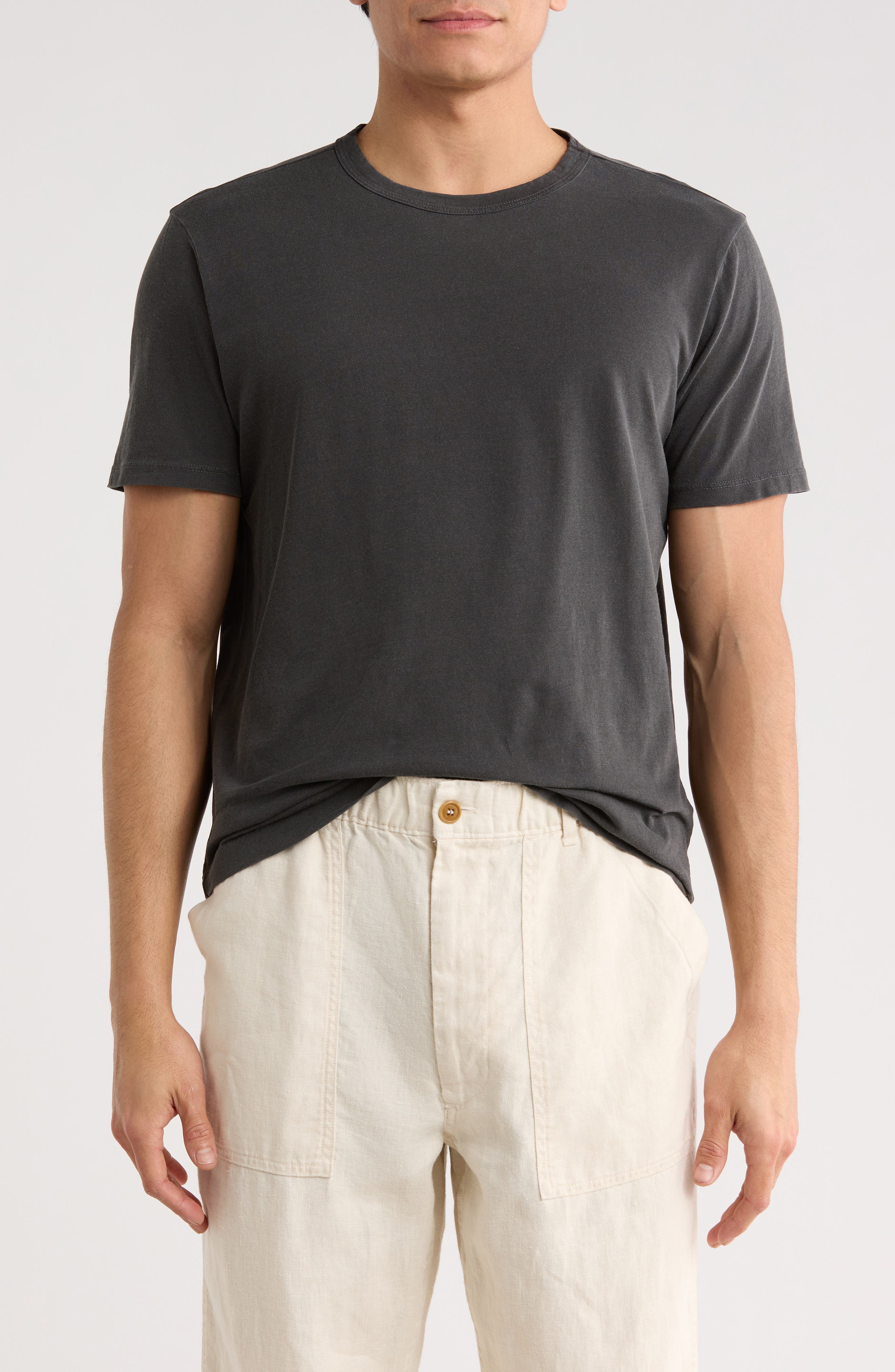 Pima Cotton Curved Hem T-Shirt - image 1