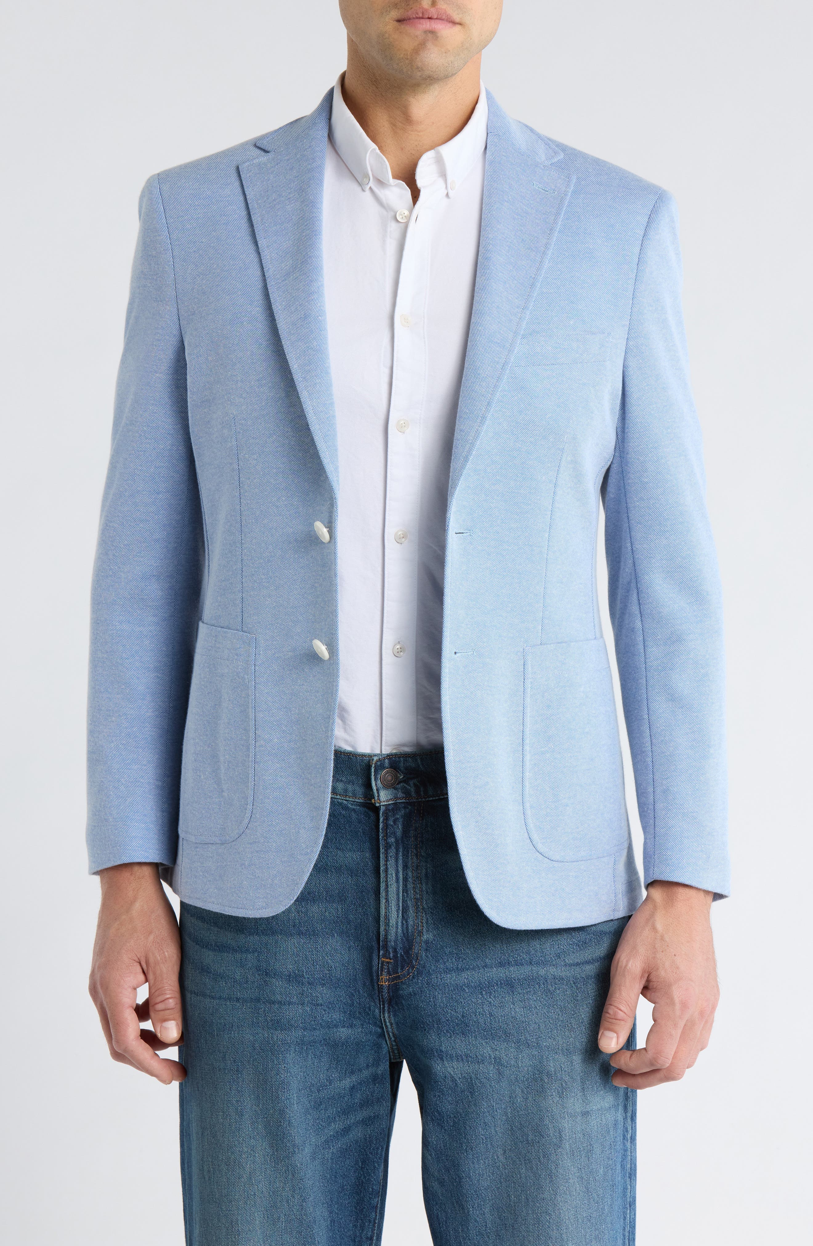 Bird's Eye Pique Knit Sport Coat