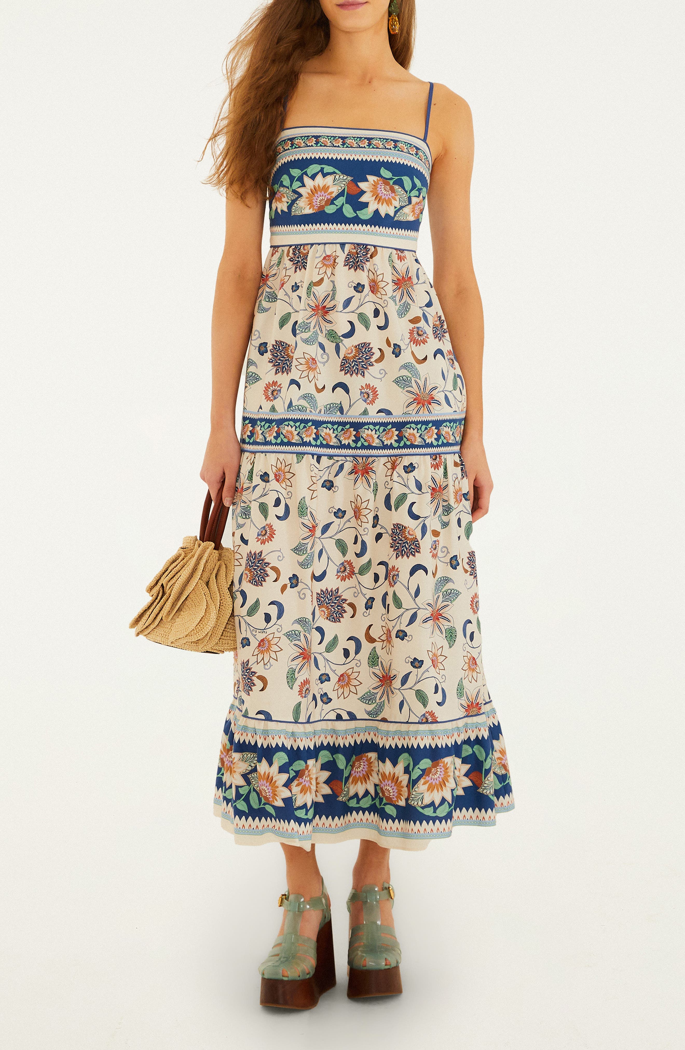 Delhi Floral Tapestry Print Sundress - image 1