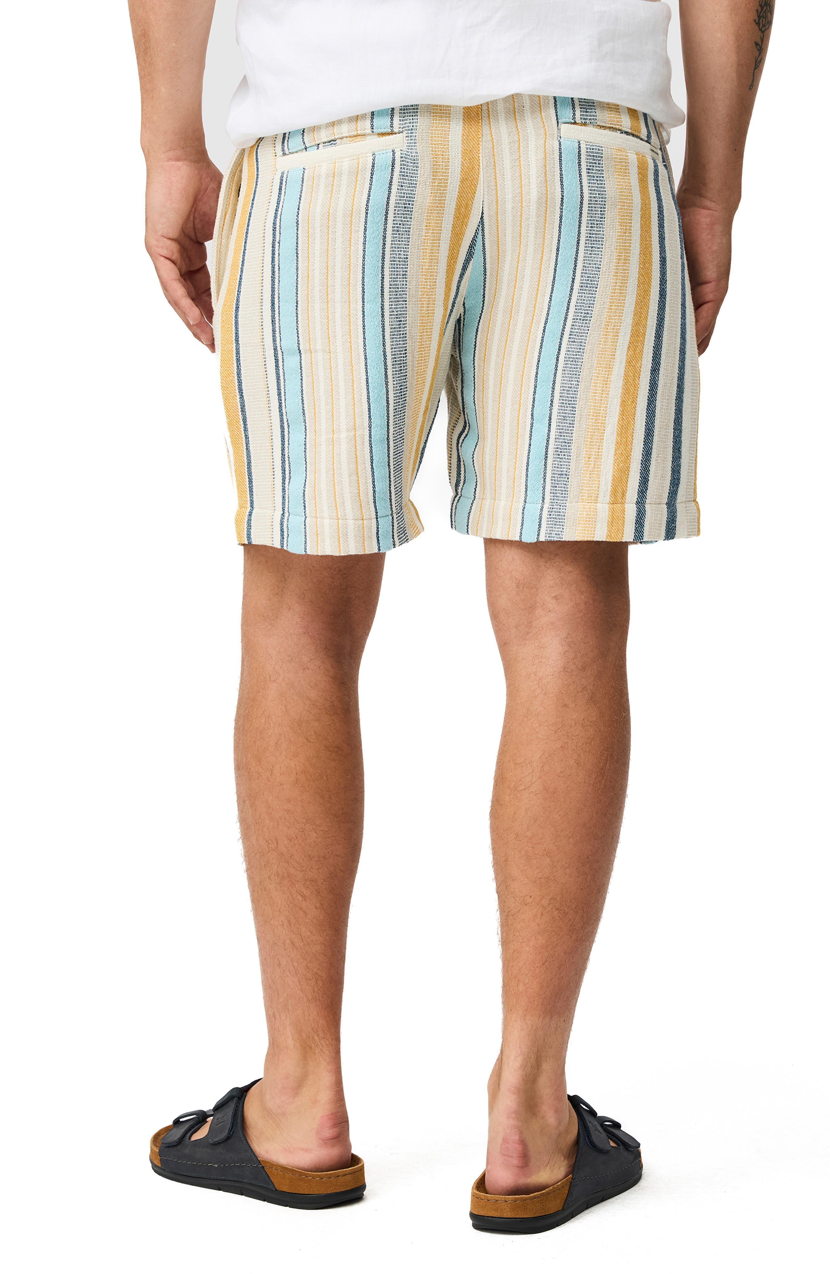 Lakeland Stripe Cotton Blend Drawstring Shorts - image 2