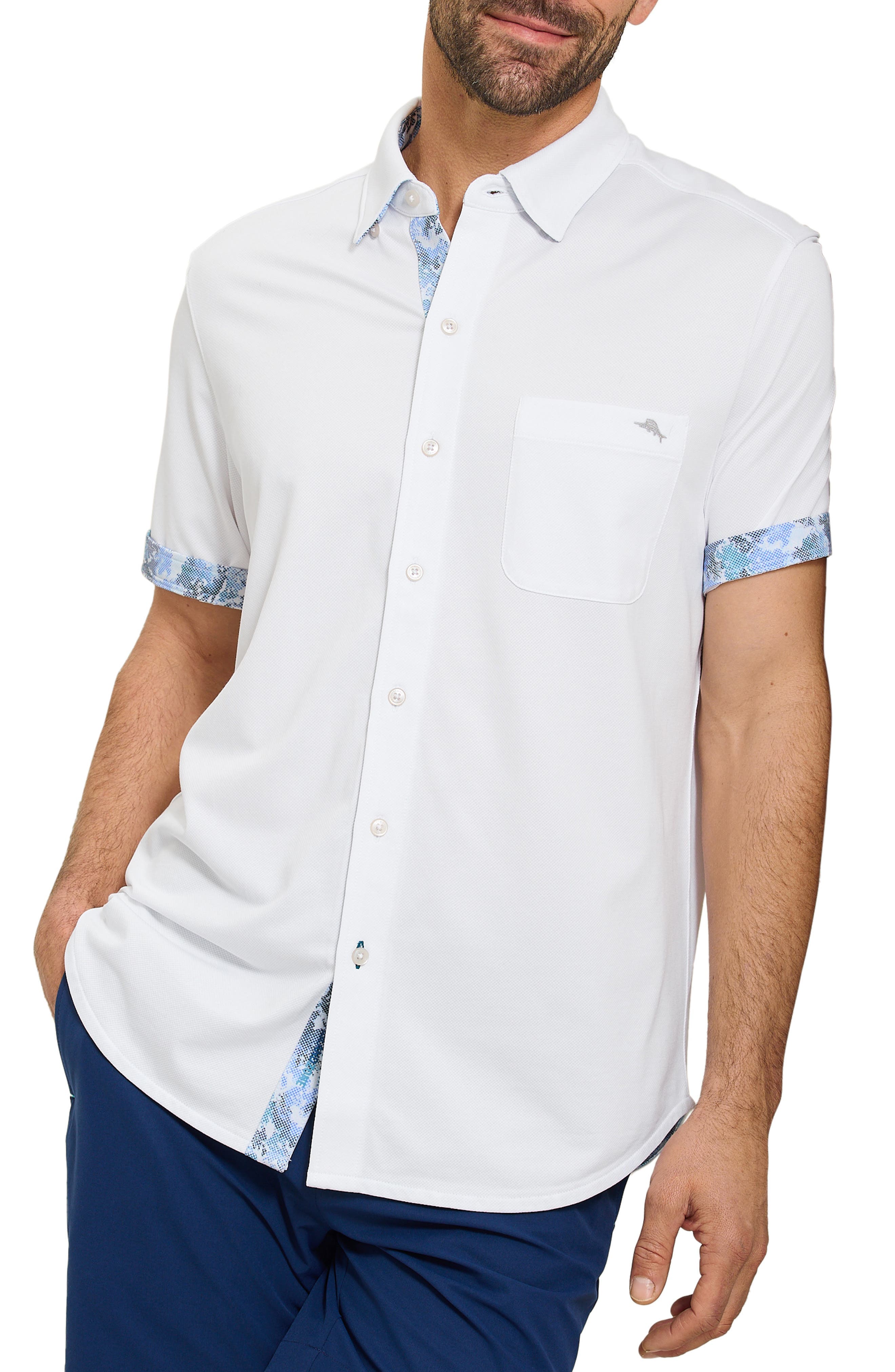 San Lucio Valega Happy Hour IslandZone Short Sleeve Button-Up Shirt - image 1