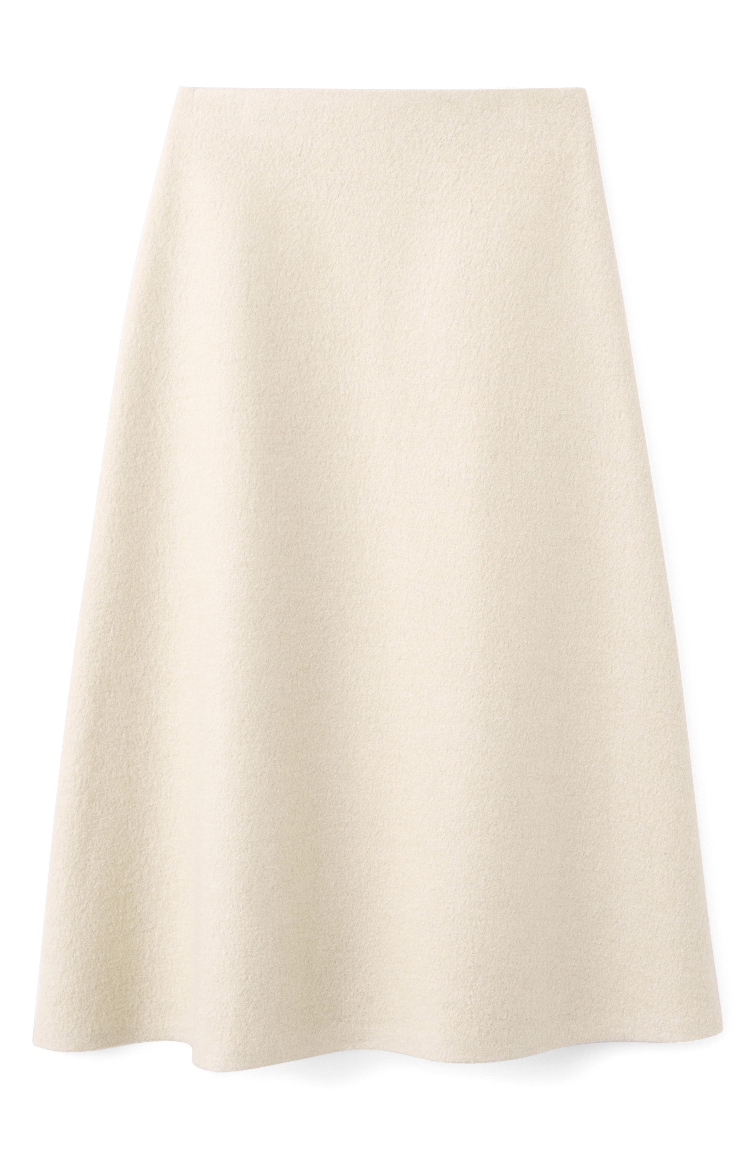 Penny A-Line Wool Blend Midi Skirt - image 1