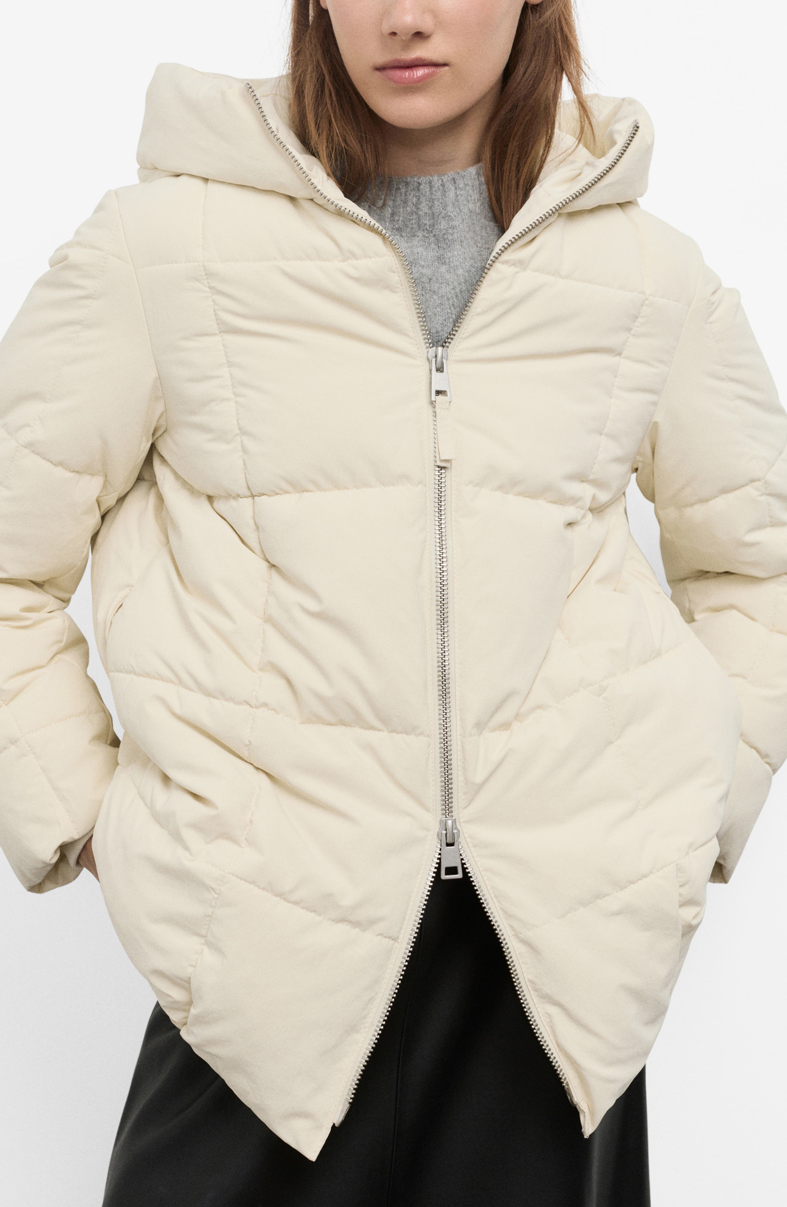 Quilted Hooded Puffer Coat - image 1