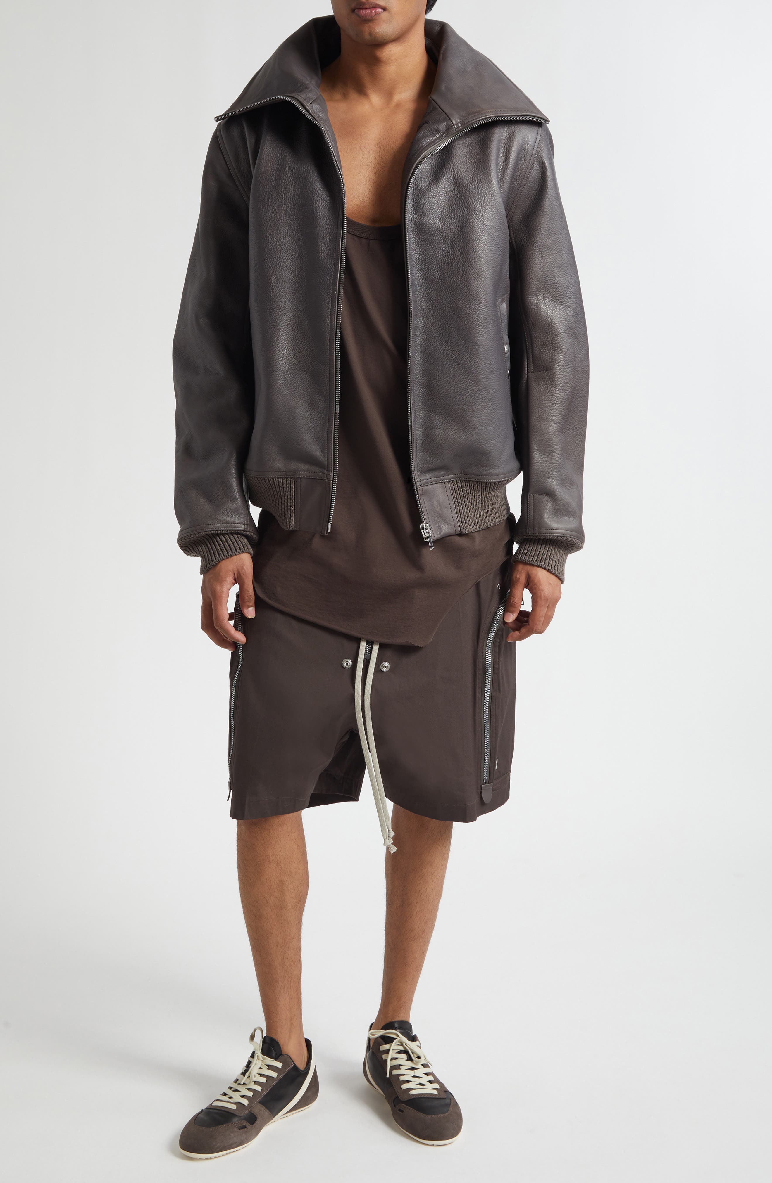 Blixa Dracucollar Leather Bomber Jacket - image 2