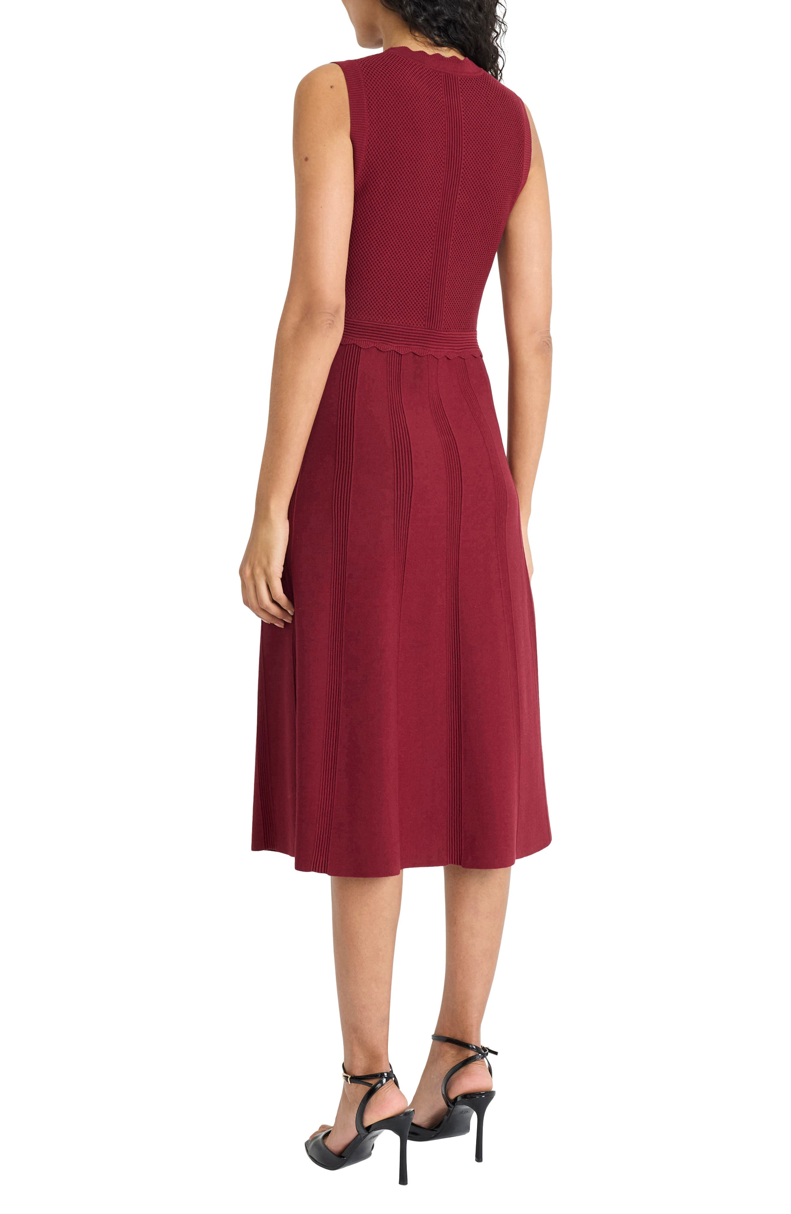 Sleeveless Fit & Flare Knit Dress - image 2