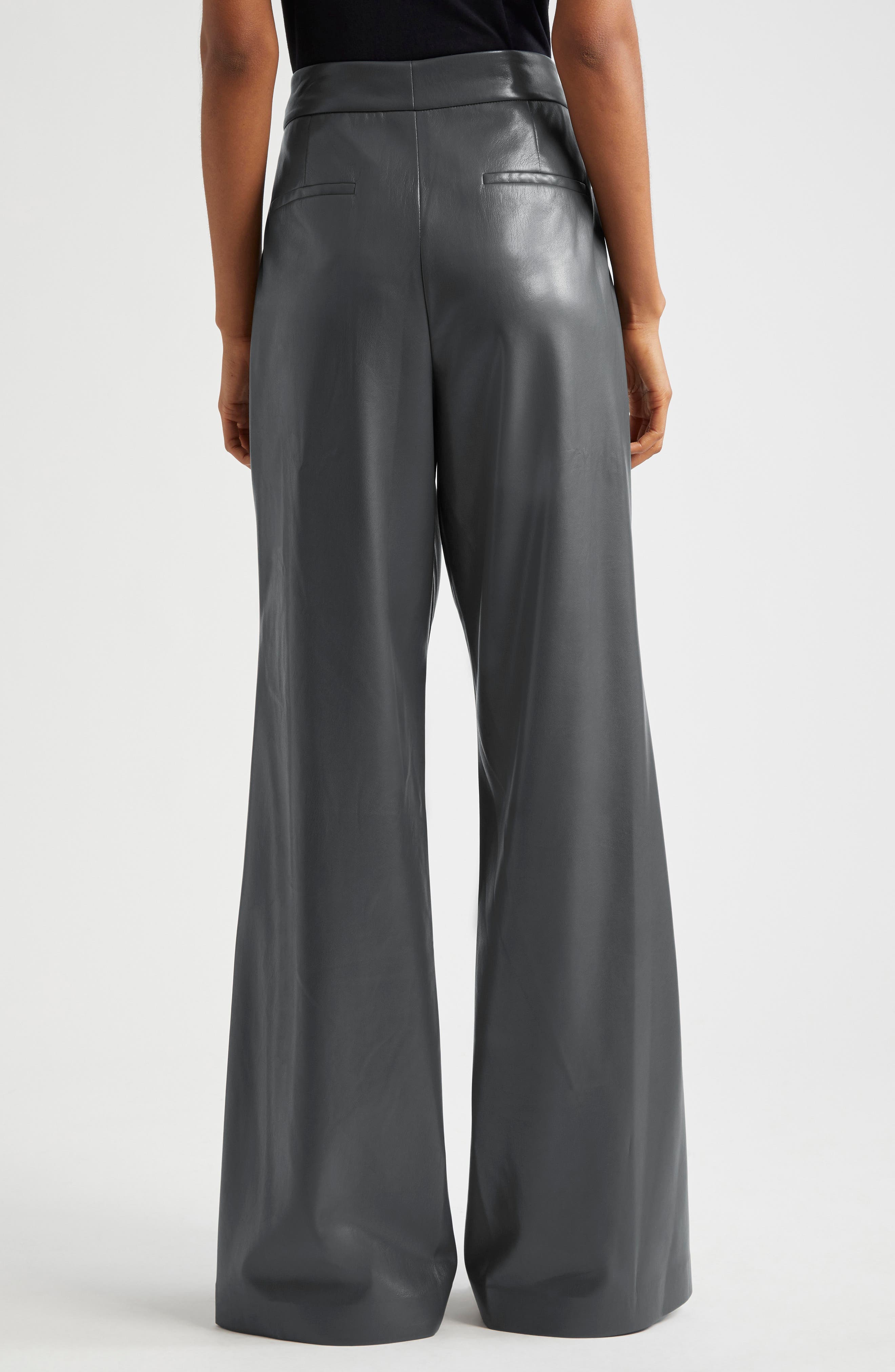 Dylan High Waist Faux Leather Flare Leg Pants - image 2