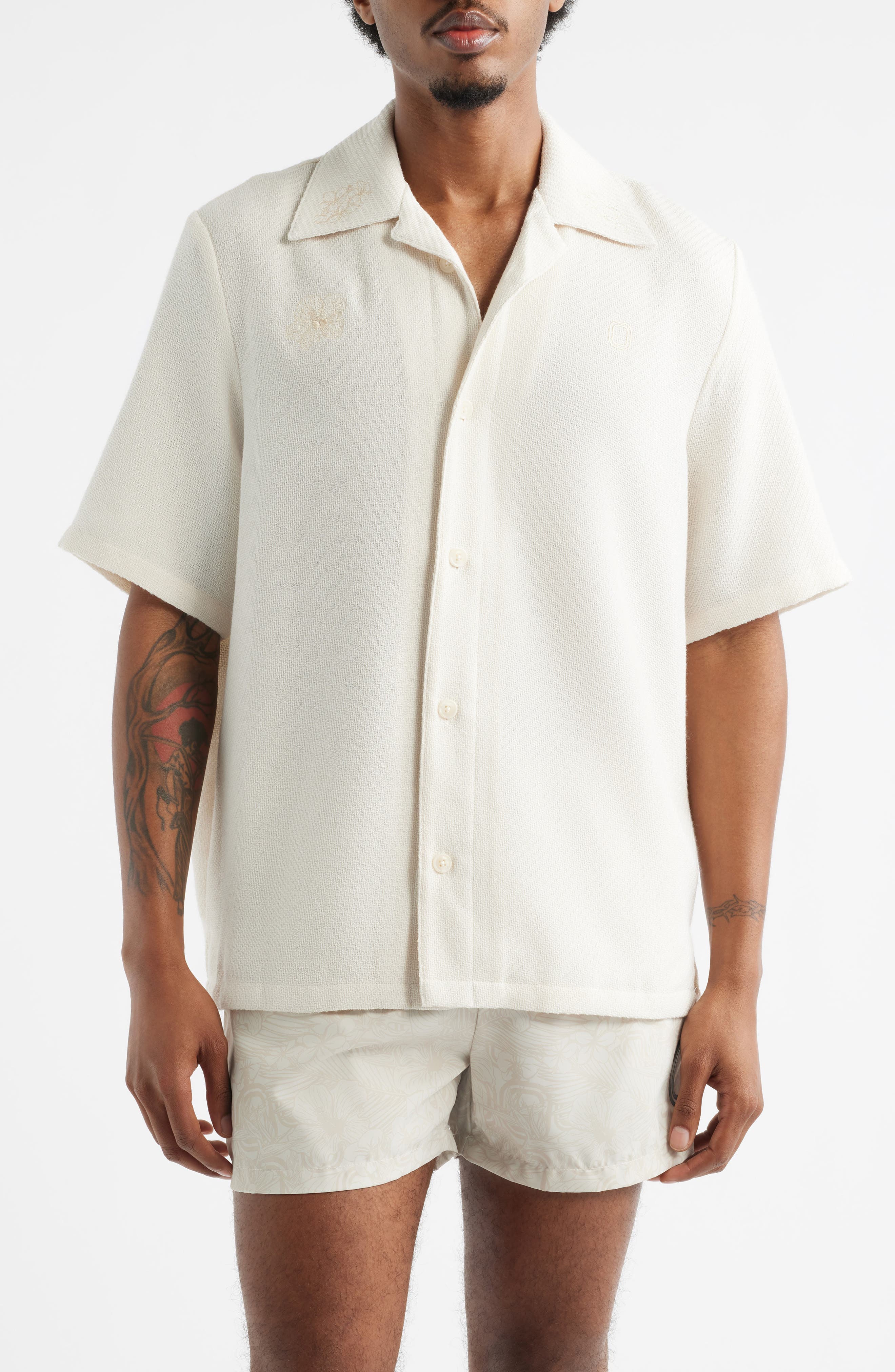 Daybreak Embroidered Camp Shirt - image 1