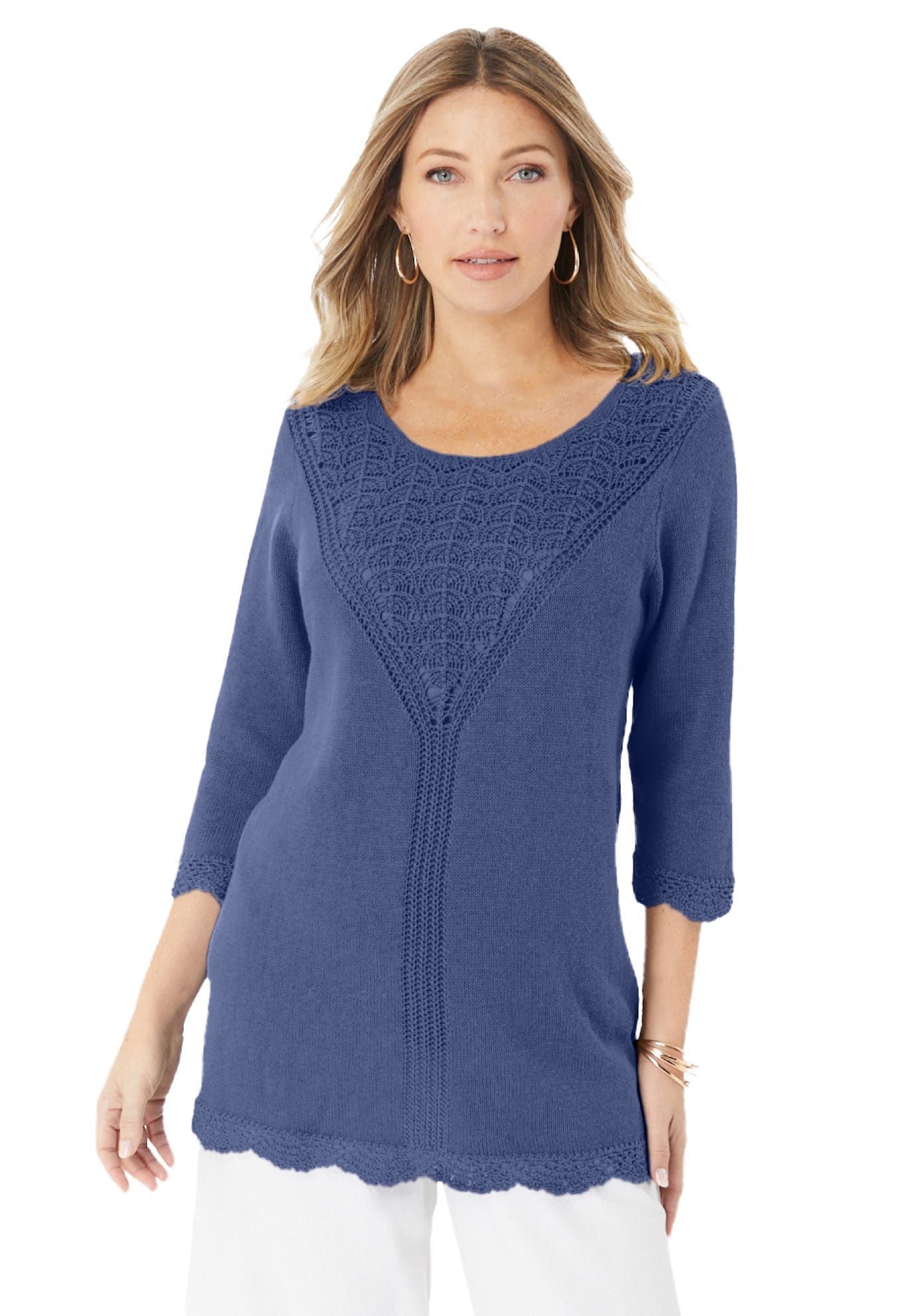 Lace Knit Pullover Sweater - image 5