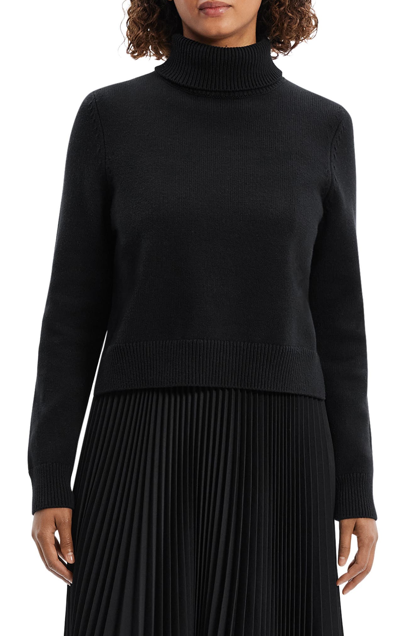 Long Sleeve Mixed Media Dress - image 1