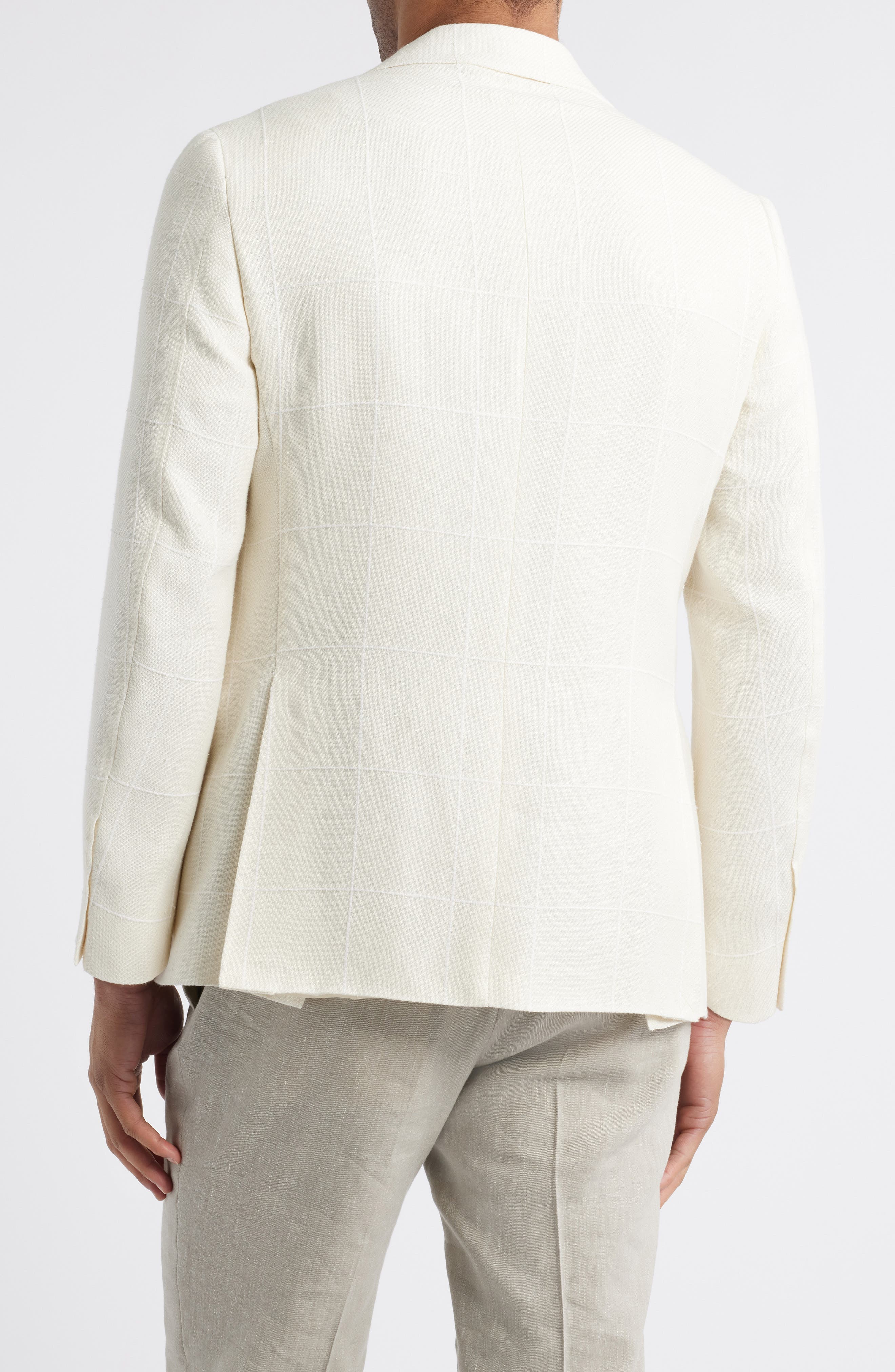 Kei Trim Fit Linen, Silk & Wool Blend Sport Coat - image 2