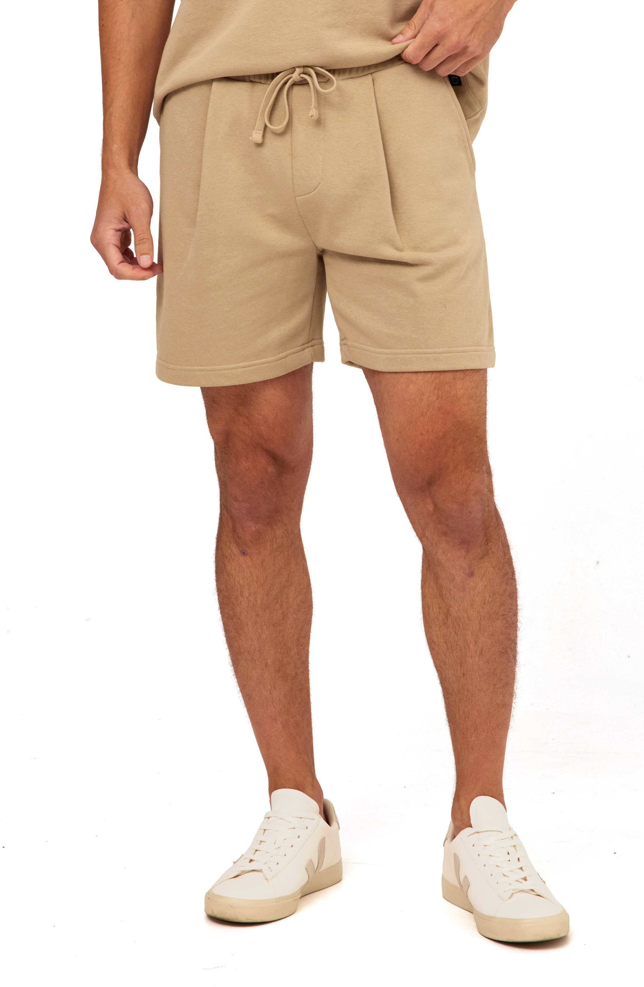 Easton Pleated Mineral Wash Terry Cloth Shorts - image 3