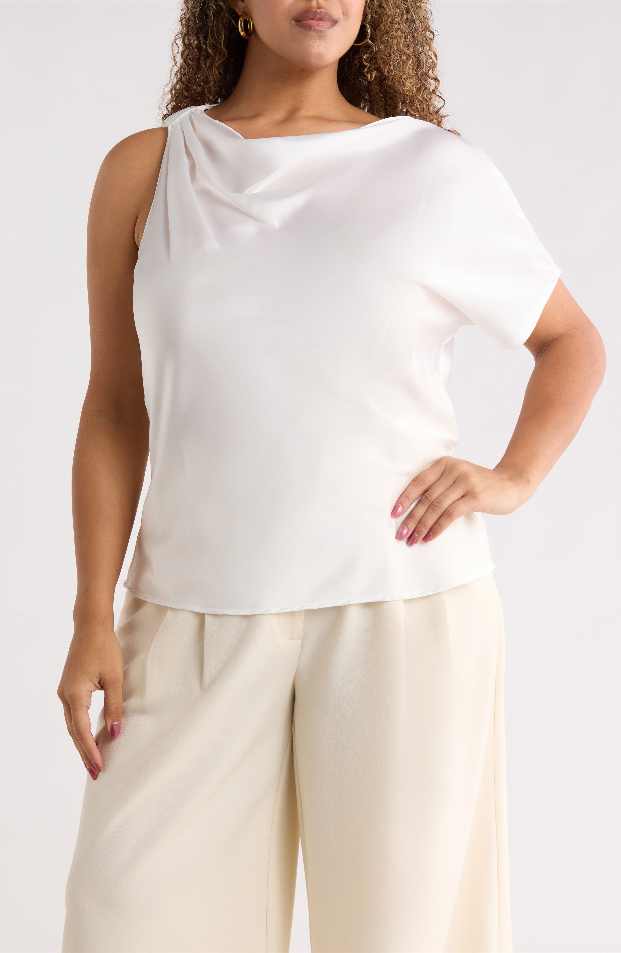 Asymmetric Satin Top - image 3