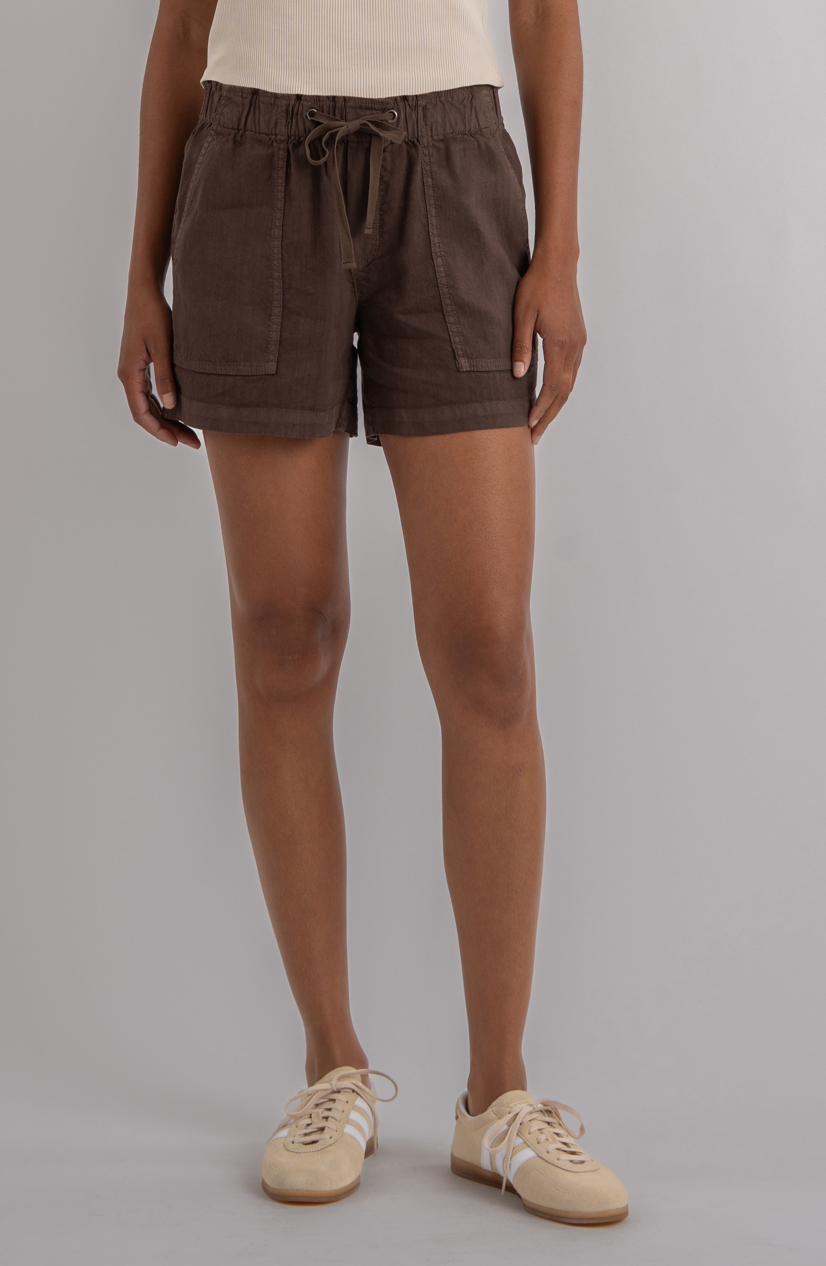Katana Drawstring Linen Blend Shorts - image 3