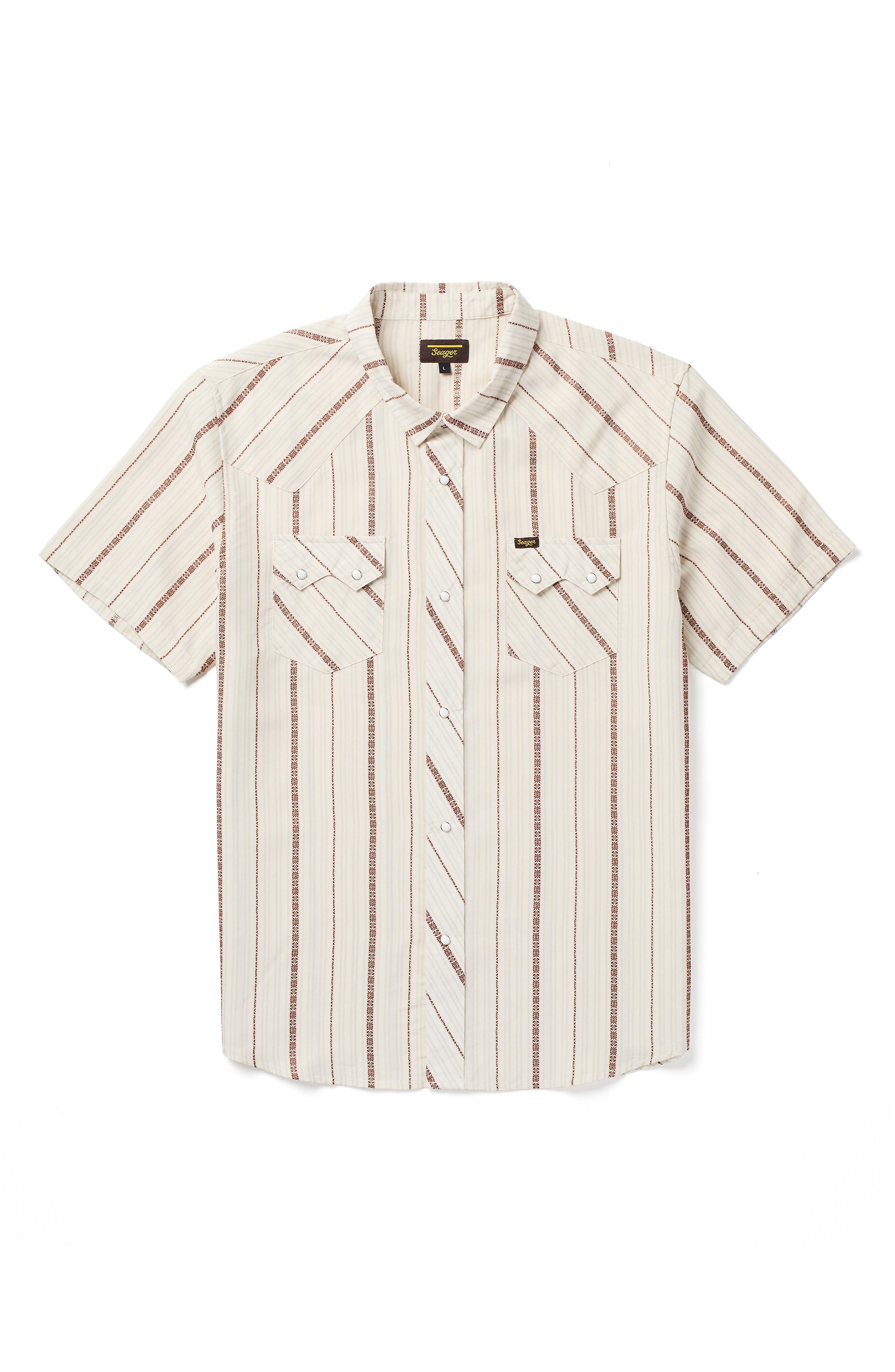 Sawtooth Short Sleeve Snap-Up Shirt - image 1