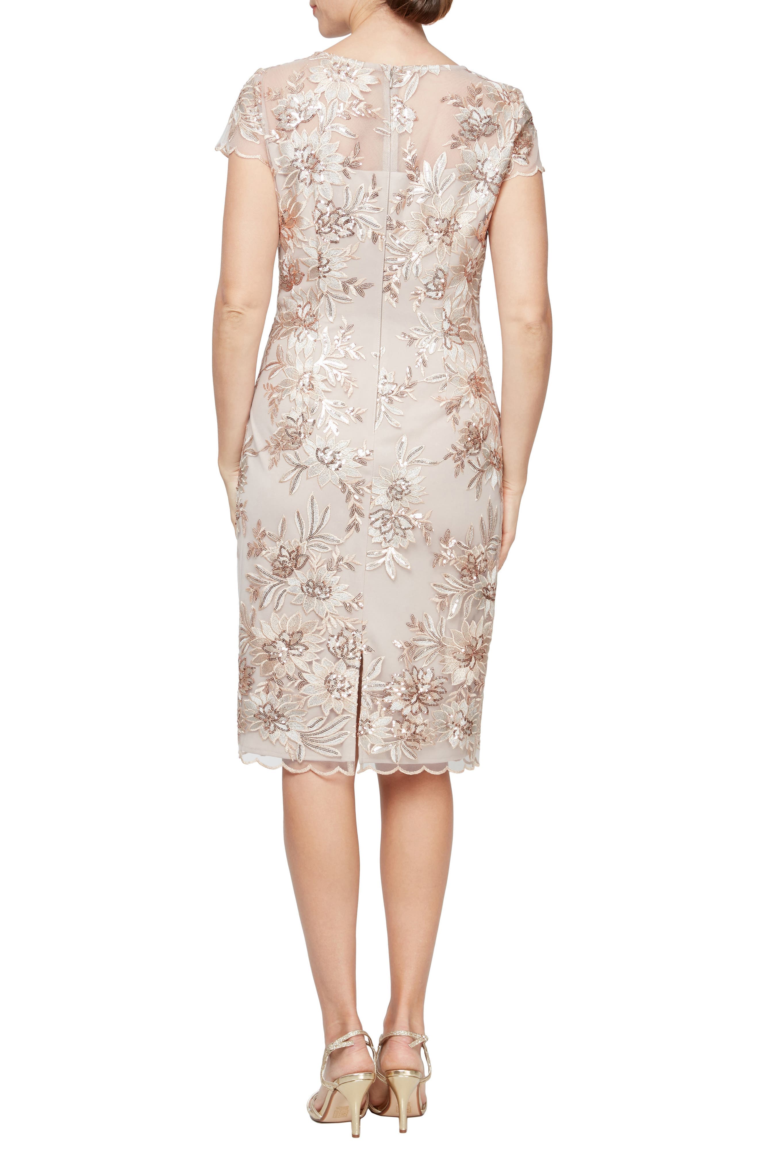 Embroidered Sheath Dress - image 2