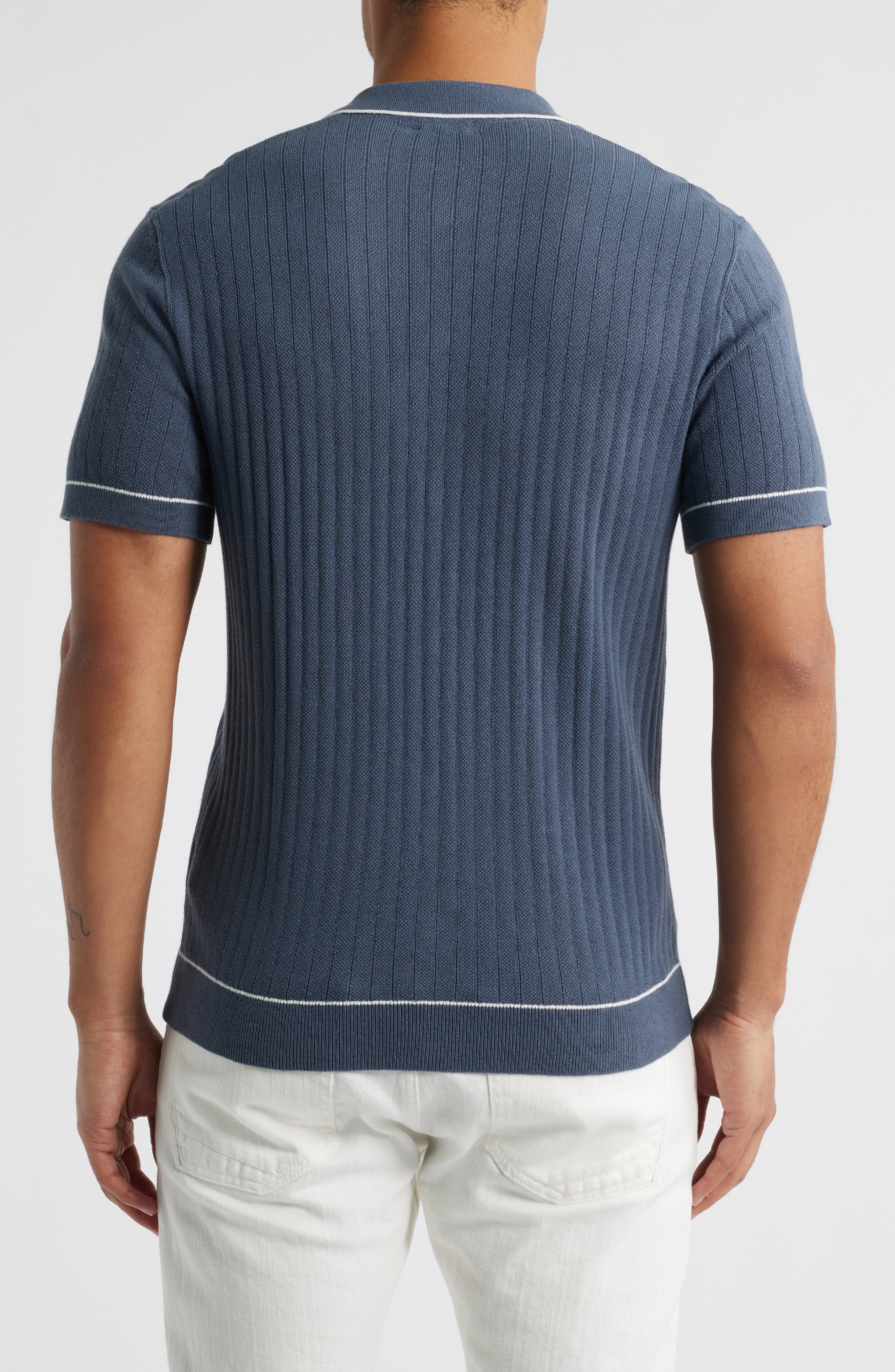 Vernon Knit Short Sleeve Button-Up Shirt - image 2