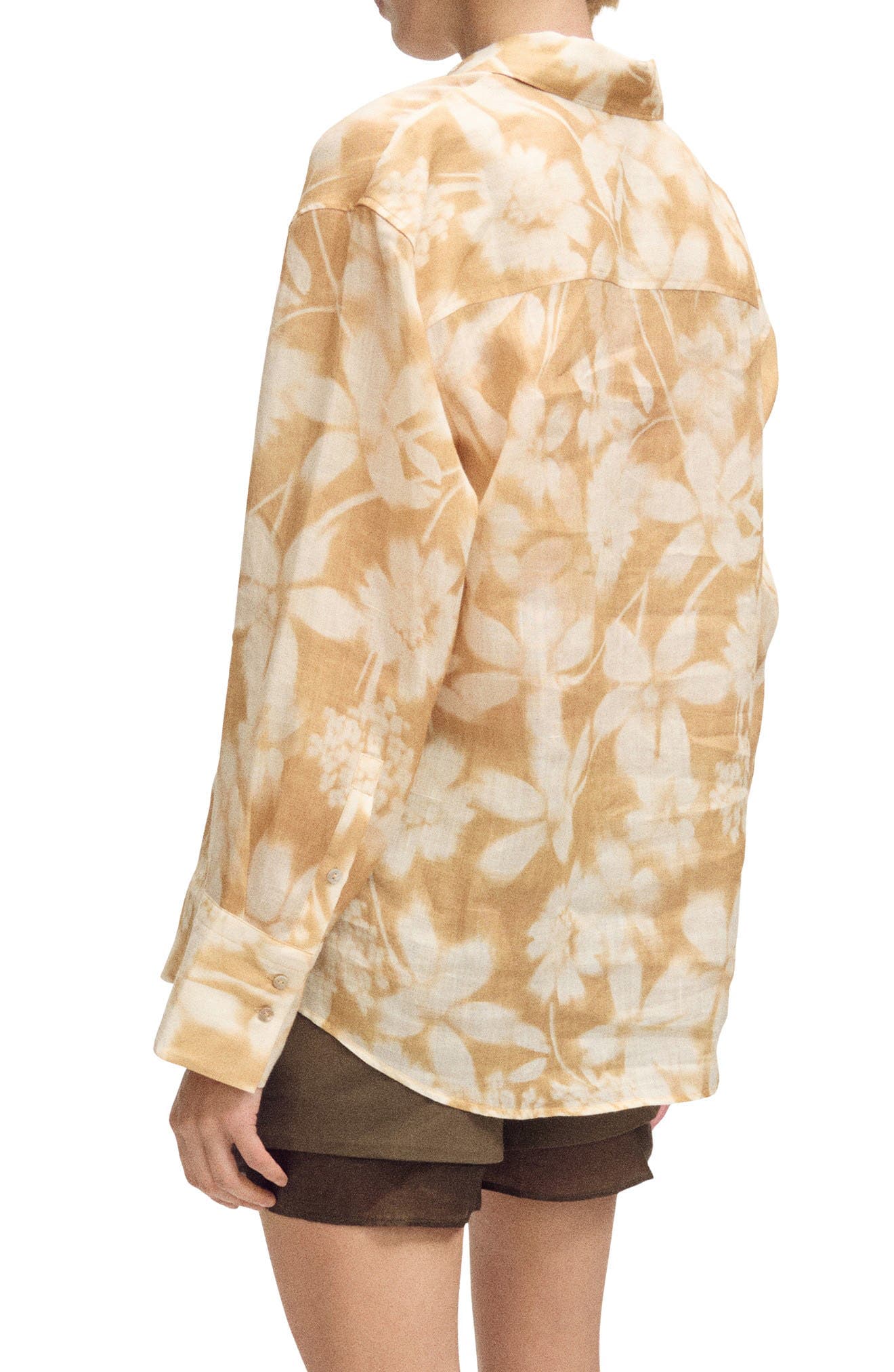 Floral Ramie Button-Up Shirt - image 2