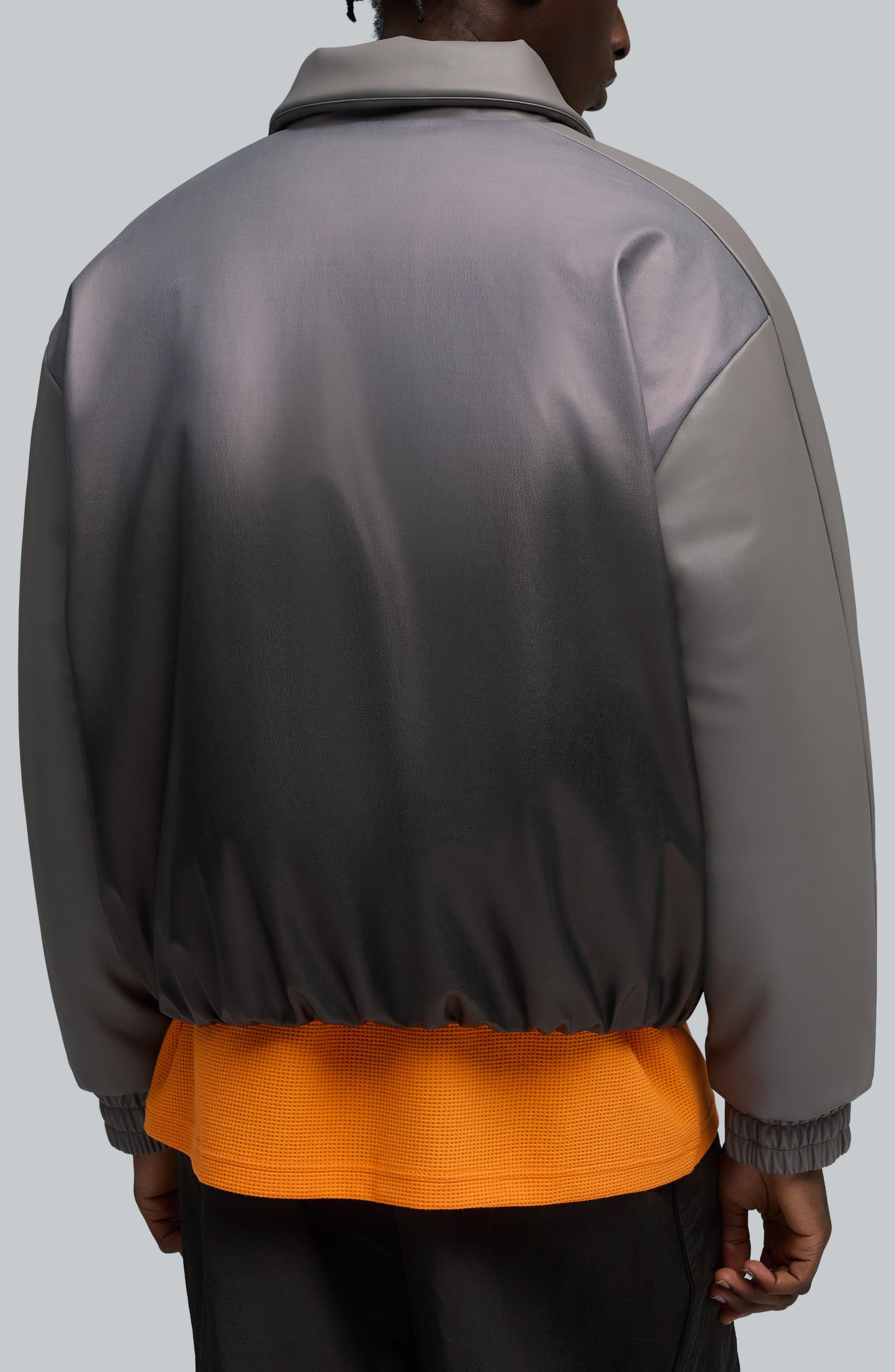Oversize Faux Leather Bomber Jacket - image 2