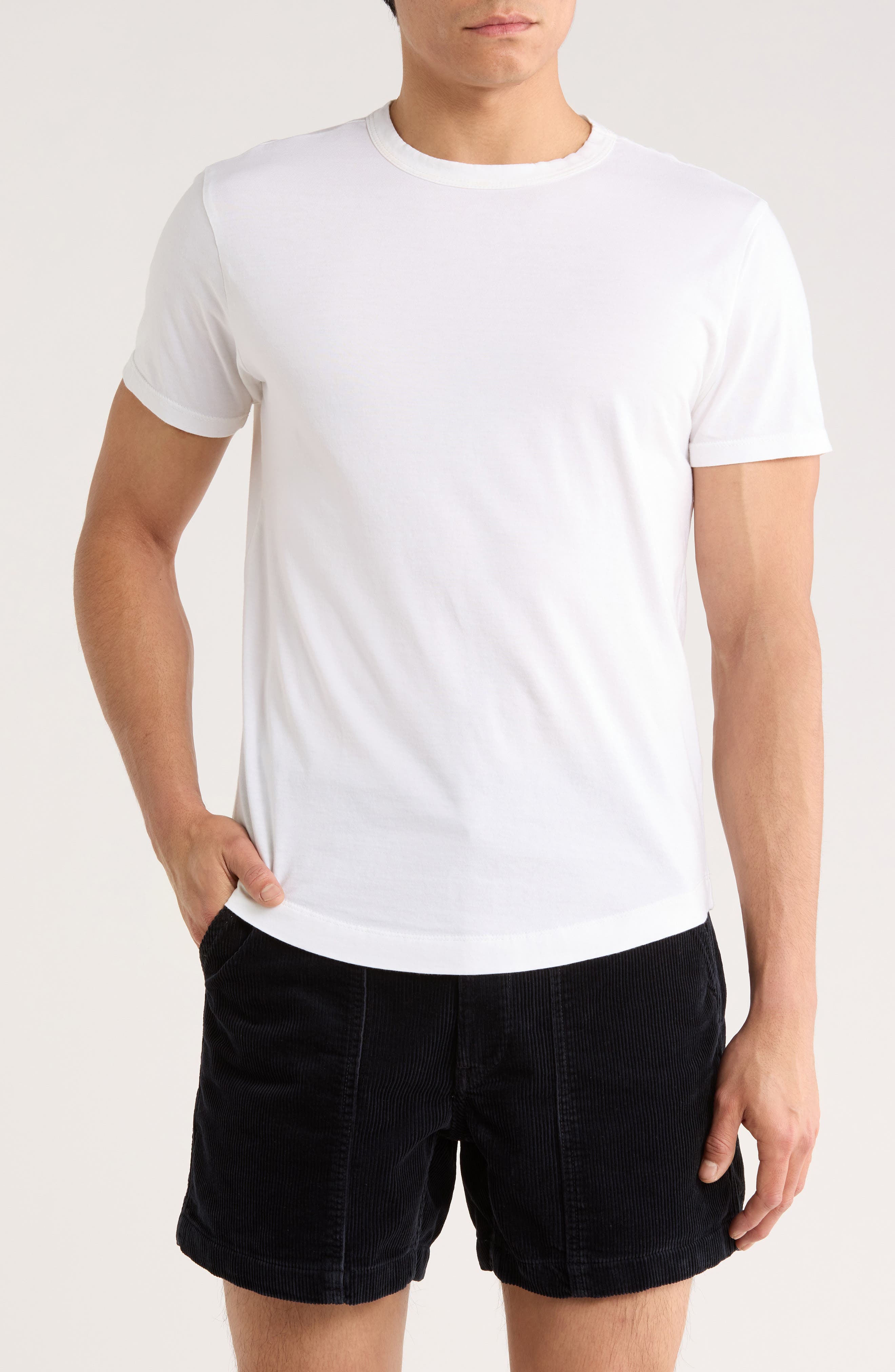 Pima Cotton Curved Hem T-Shirt - image 1