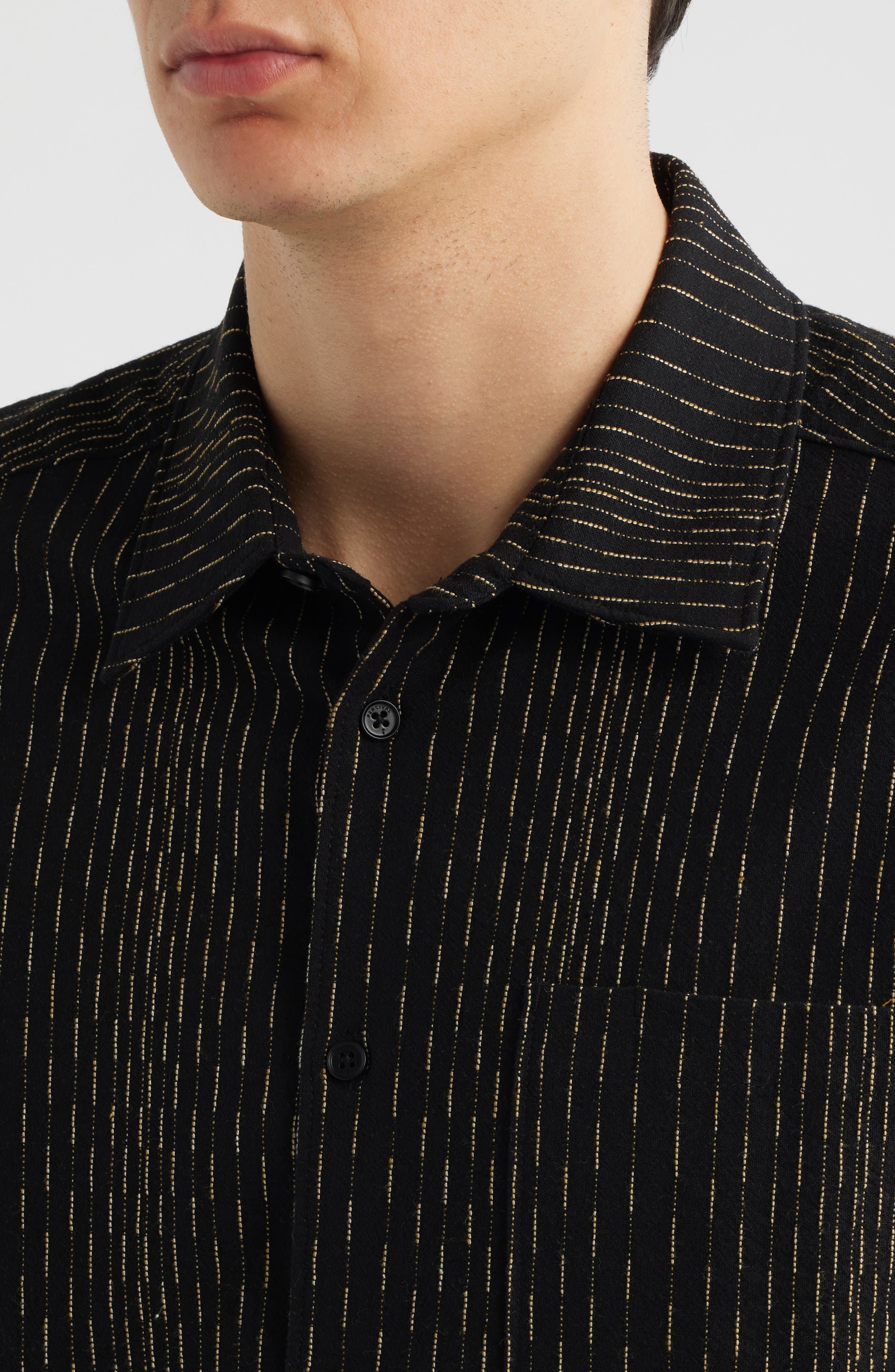 Leland Stripe Boxy Button-Up Shirt - image 2