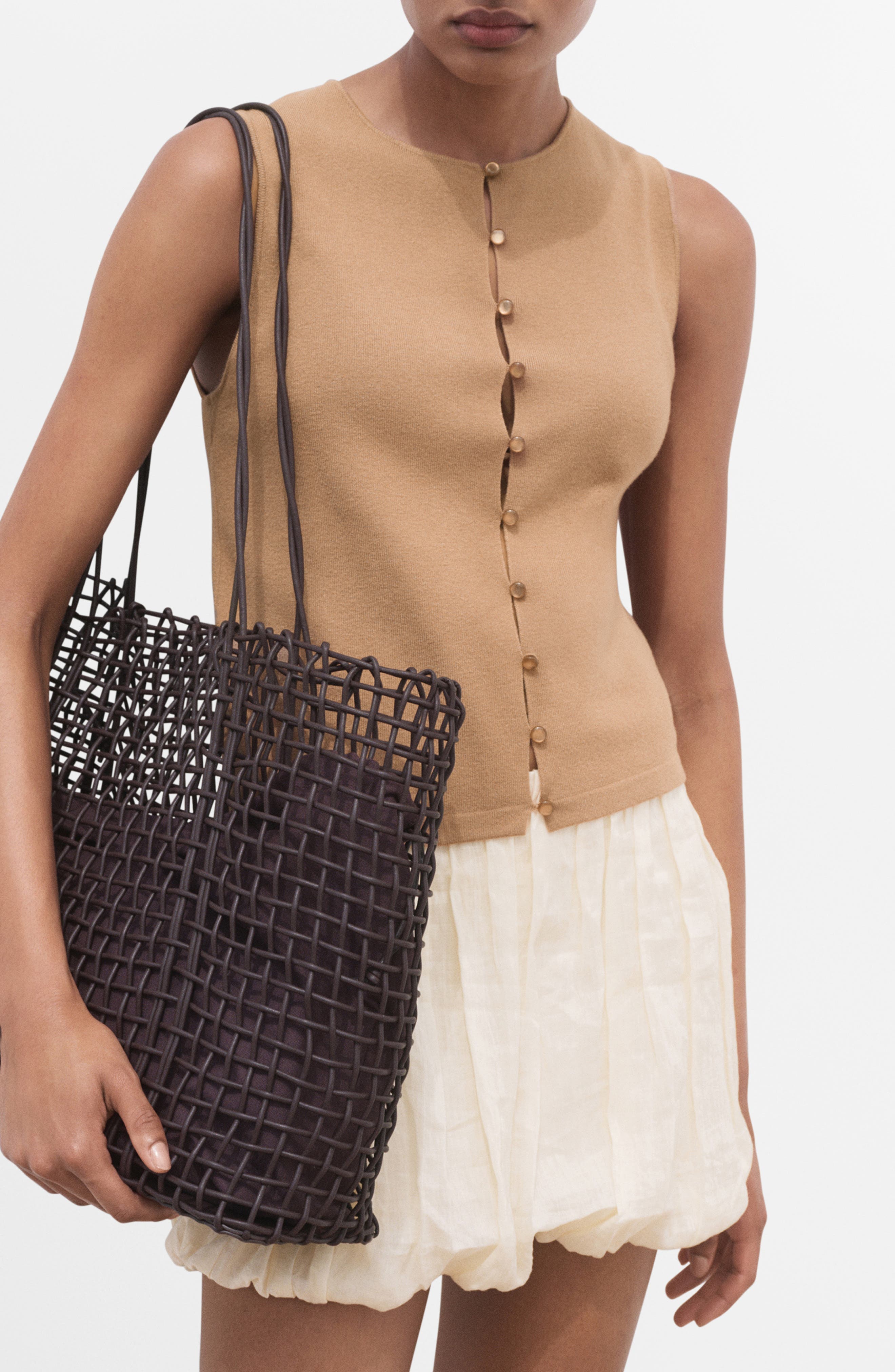 Fine Knit Sweater Vest - image 1