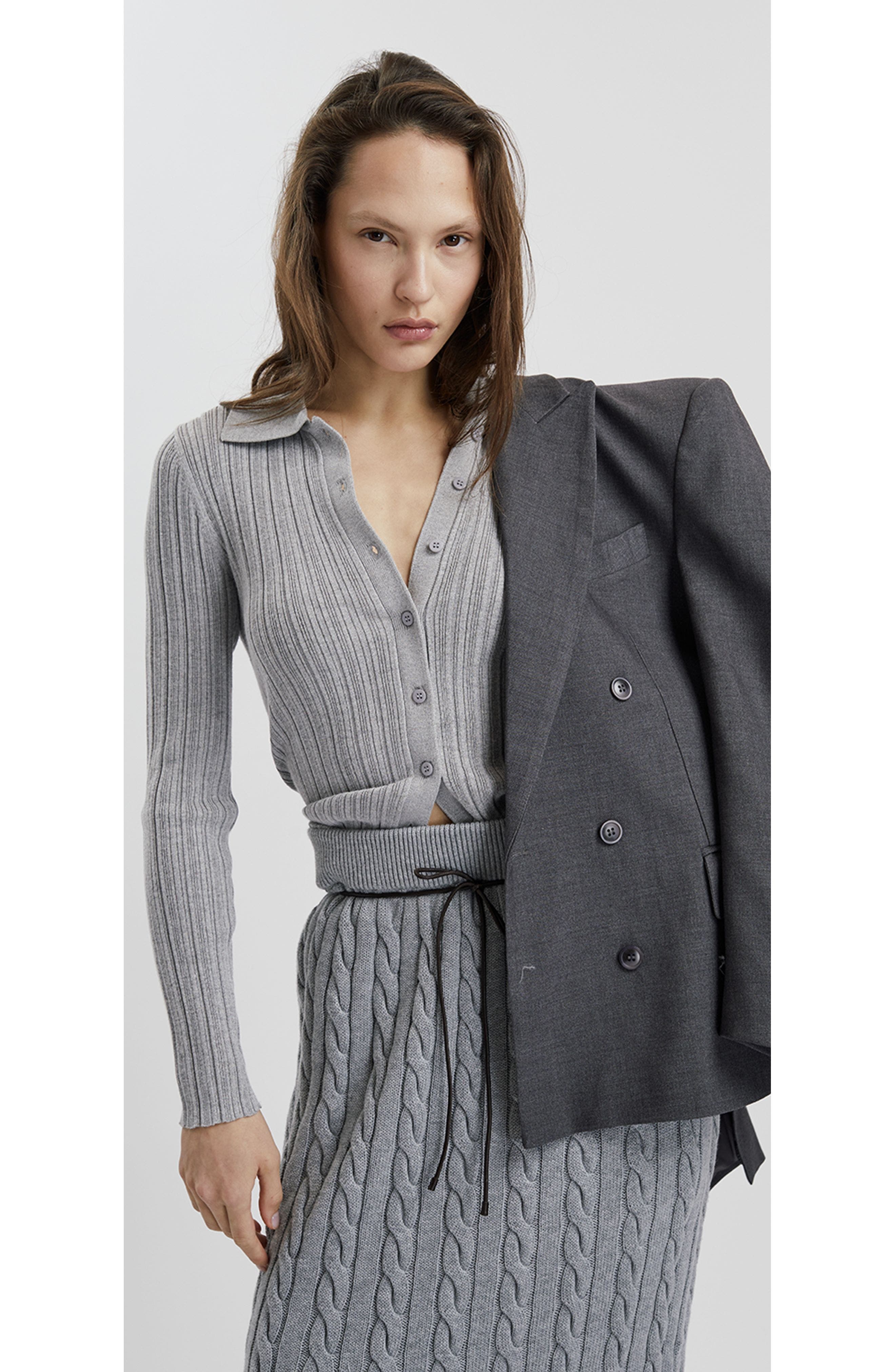 Stripped Knitted Cardigan - image 1