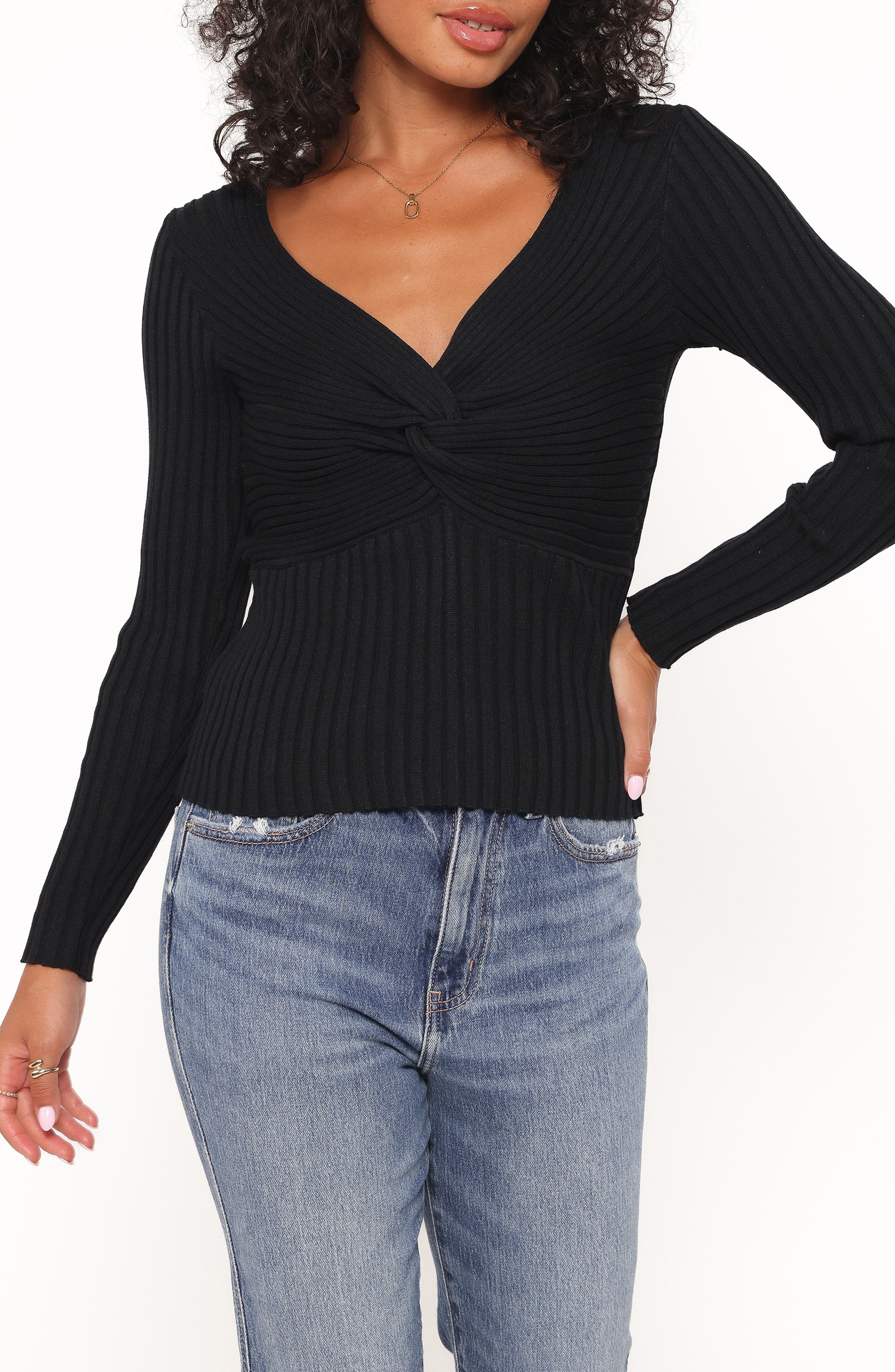 Demi Twist Rib Sweater - image 1