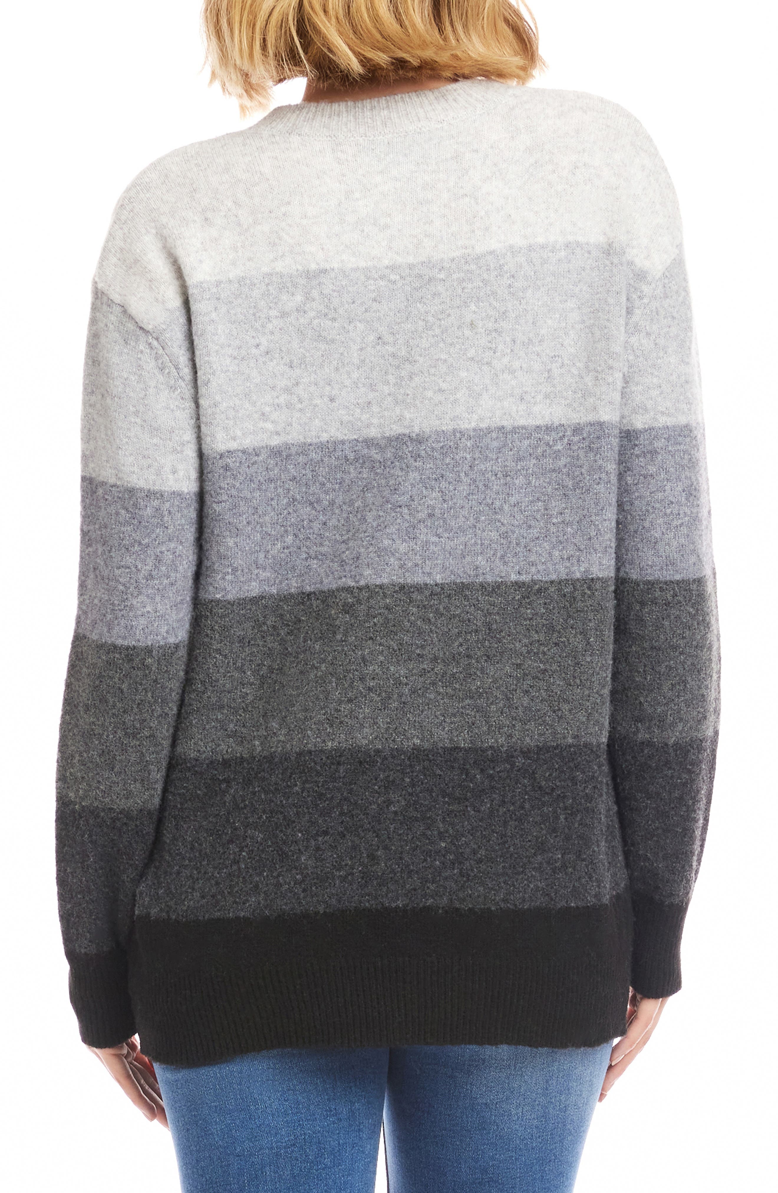 Ombre Stripe Colorblock Sweater - image 2