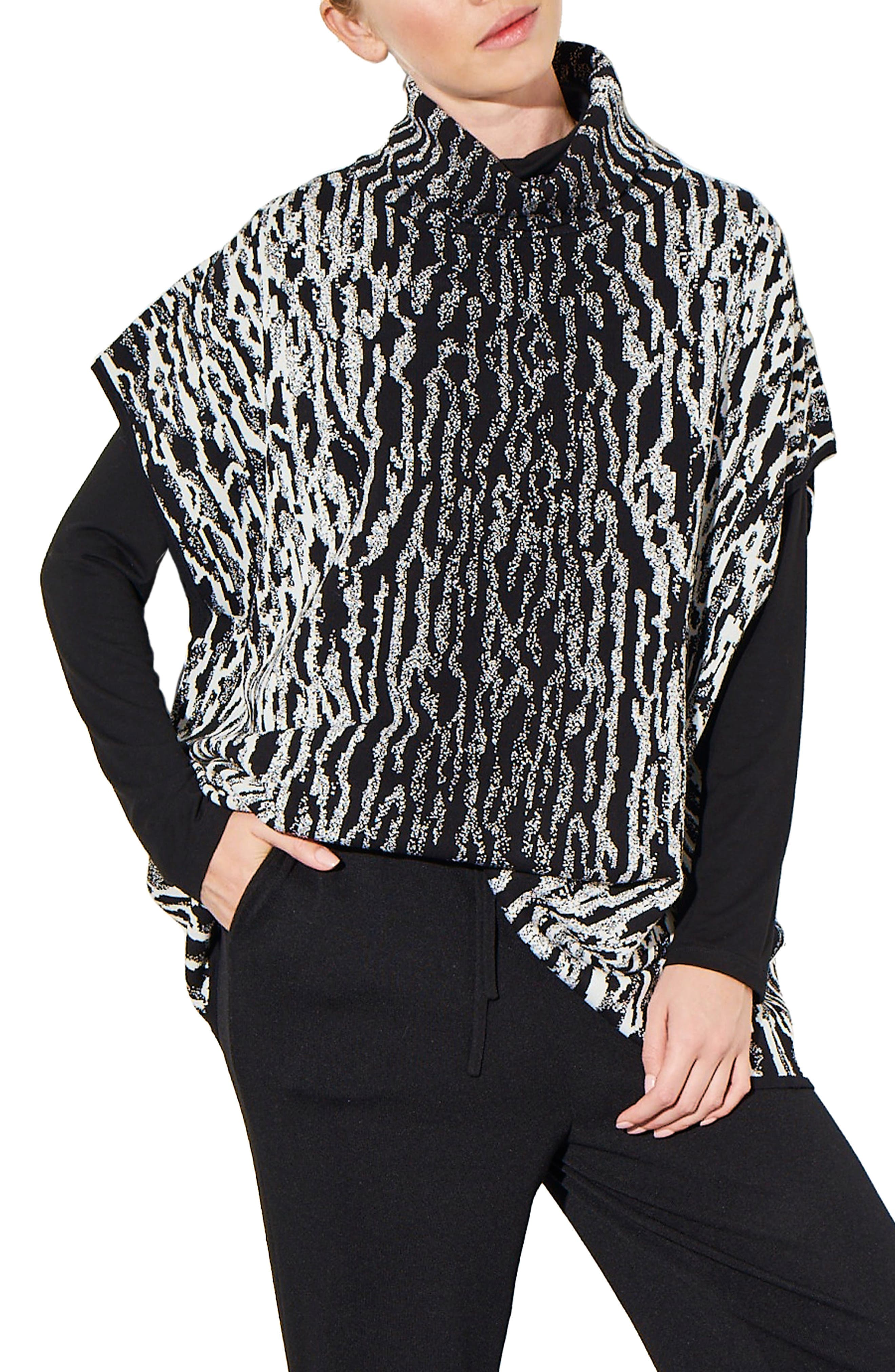 Animal Print Turtleneck Sweater - image 1
