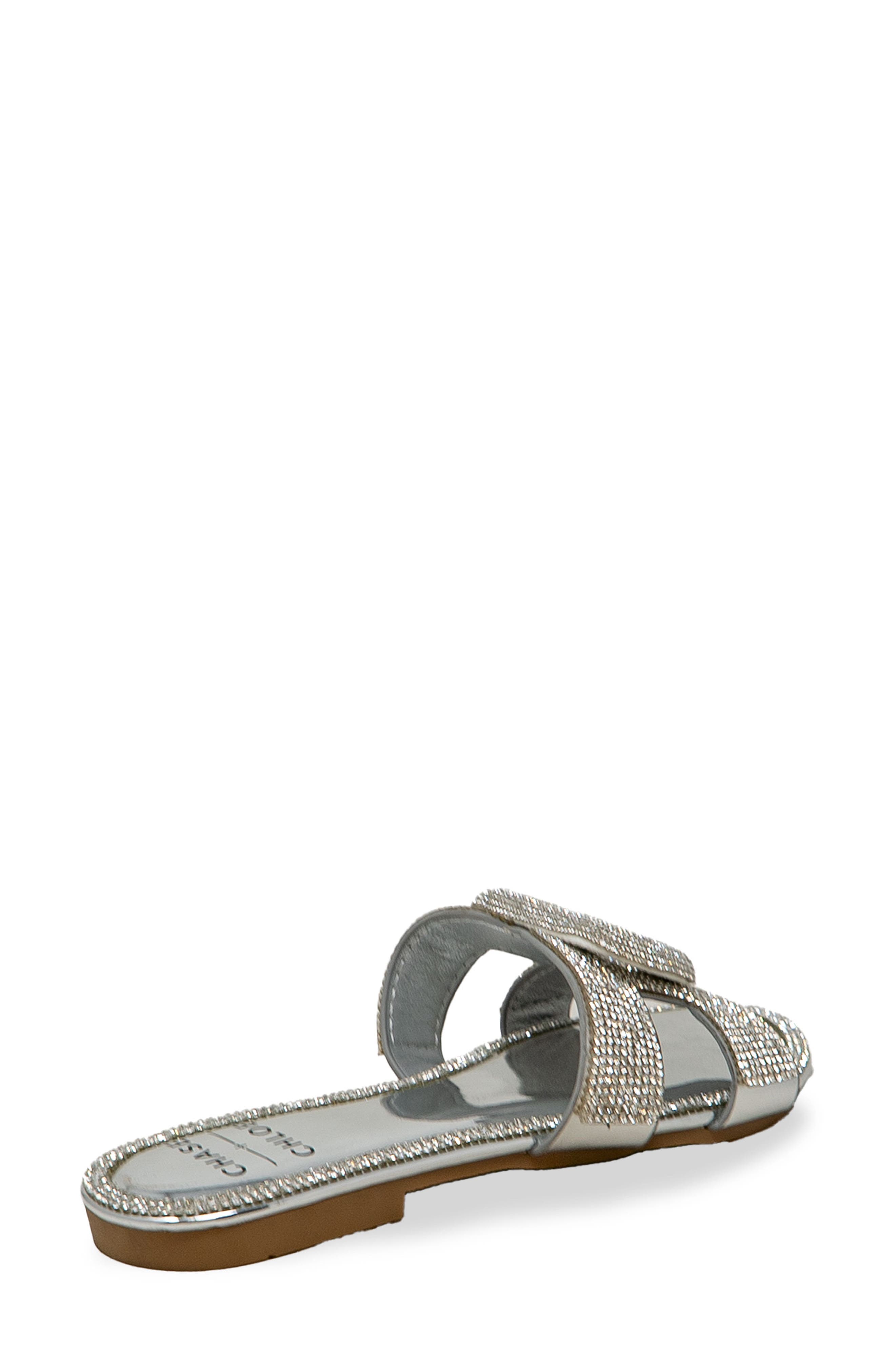 Rhinestone Embellished Slide Sandal - image 4