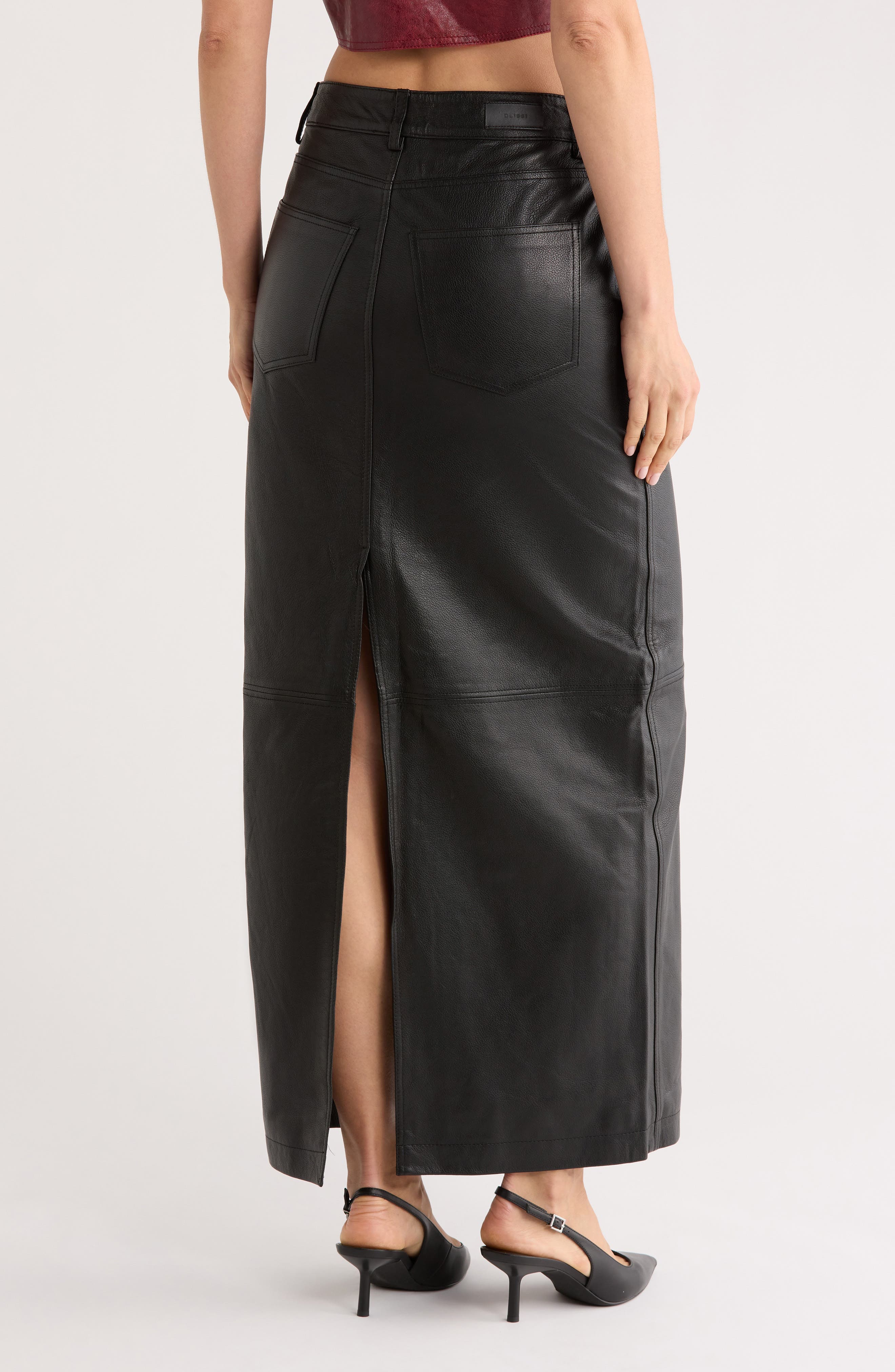 Lexie Leather Maxi Skirt - image 2