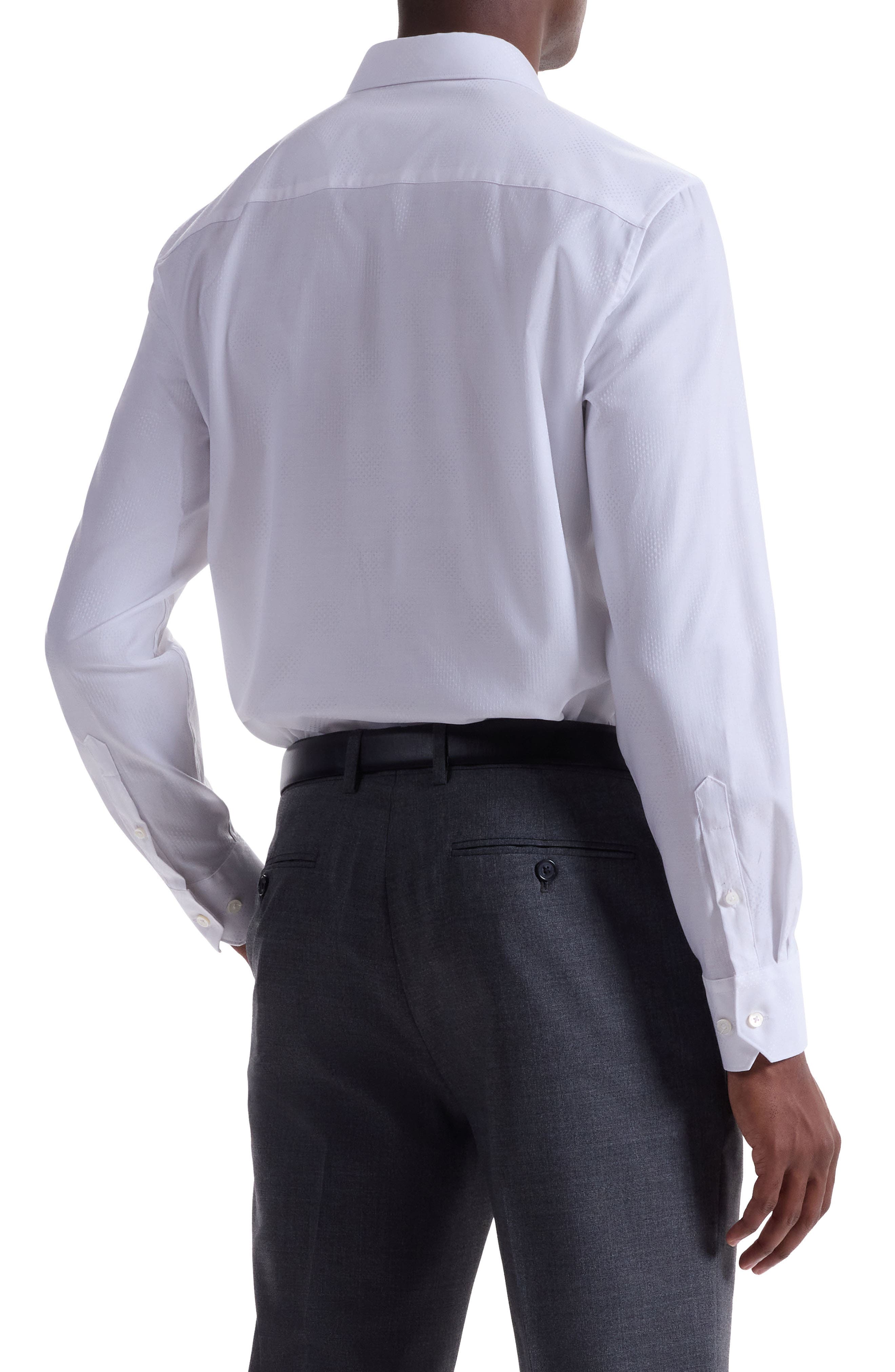 Axel Shaped Fit Jacquard Button-Up Shirt - image 4