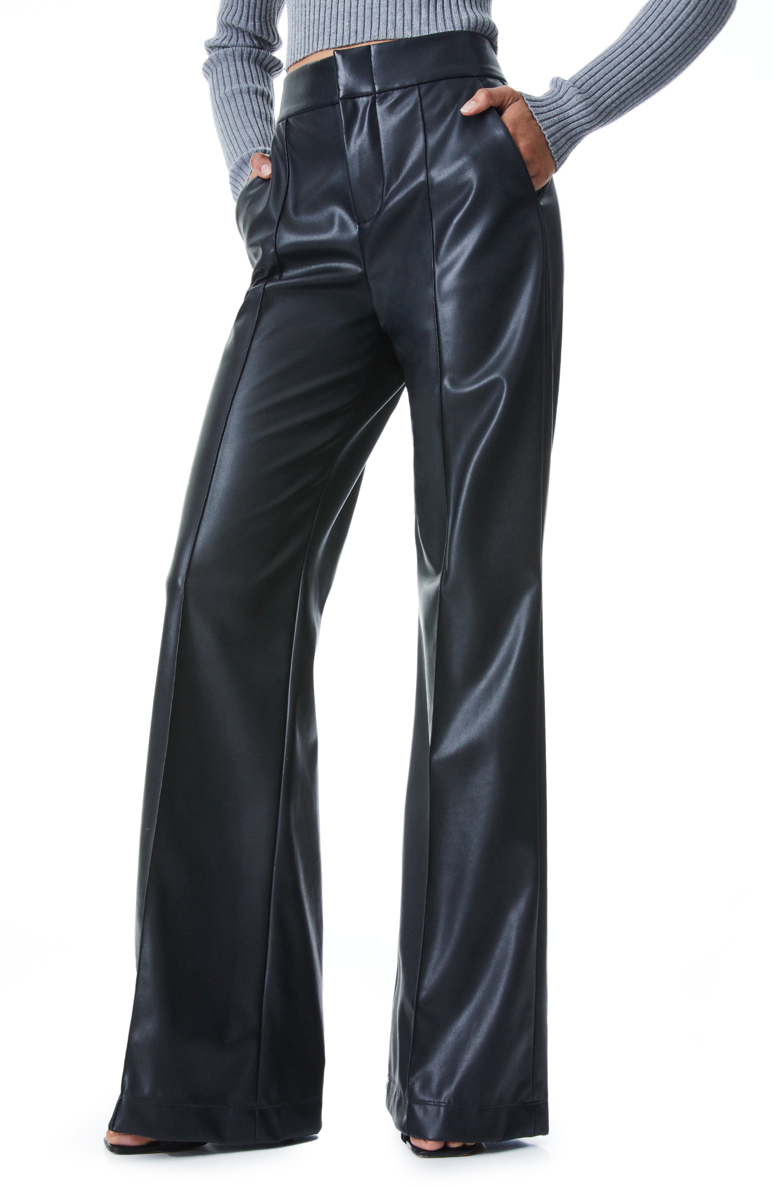 Dylan High Waist Faux Leather Wide Leg Pants - image 1