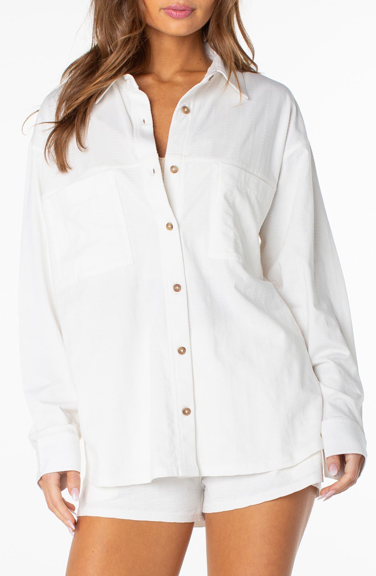 Sandpiper Cotton Button-Up Shirt - image 1