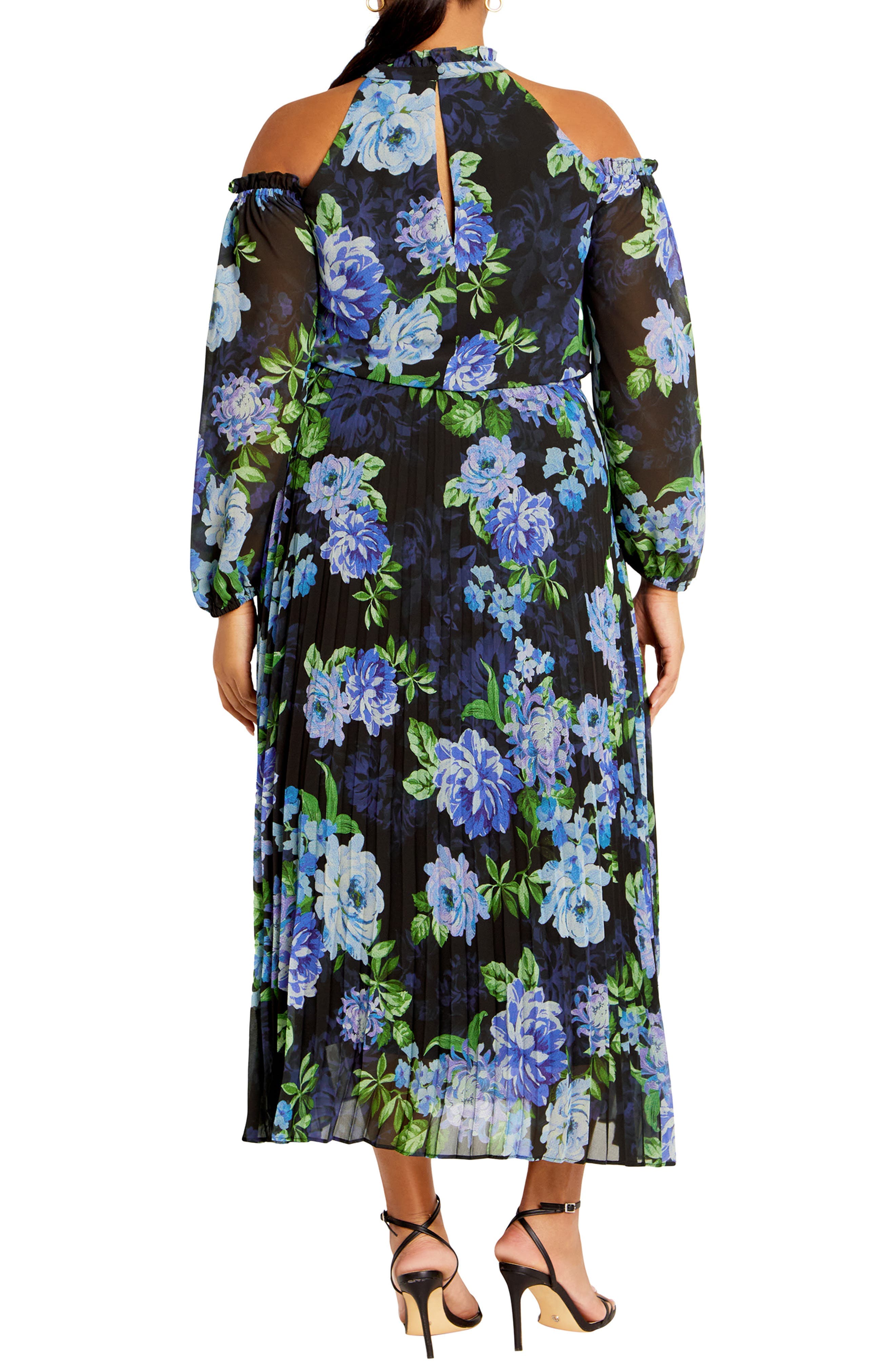 Promise Floral Cold Shoulder Long Sleeve Maxi Dress - image 2