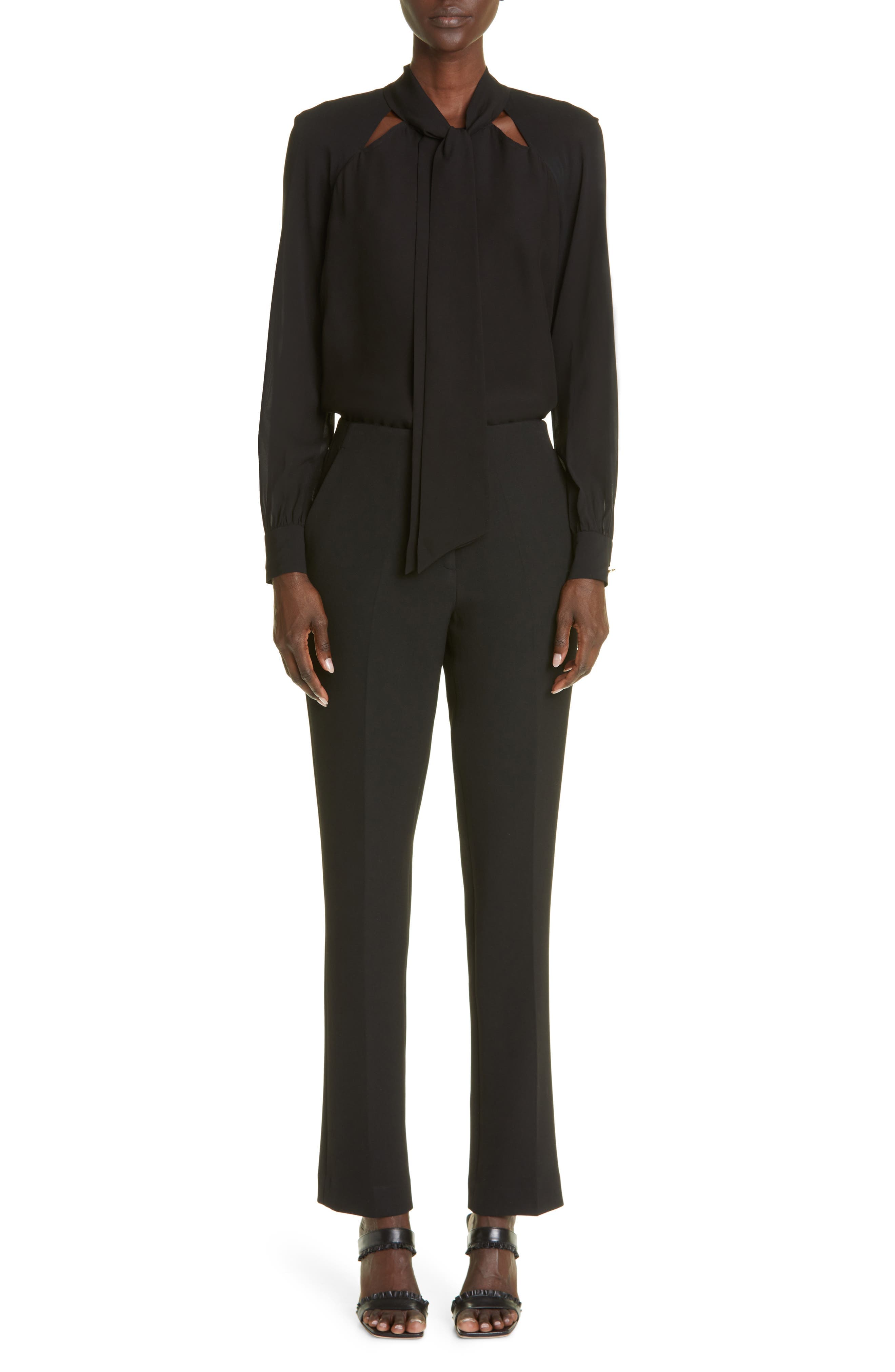 Michelle Stretch Crepe Slim Leg Pants - image 2