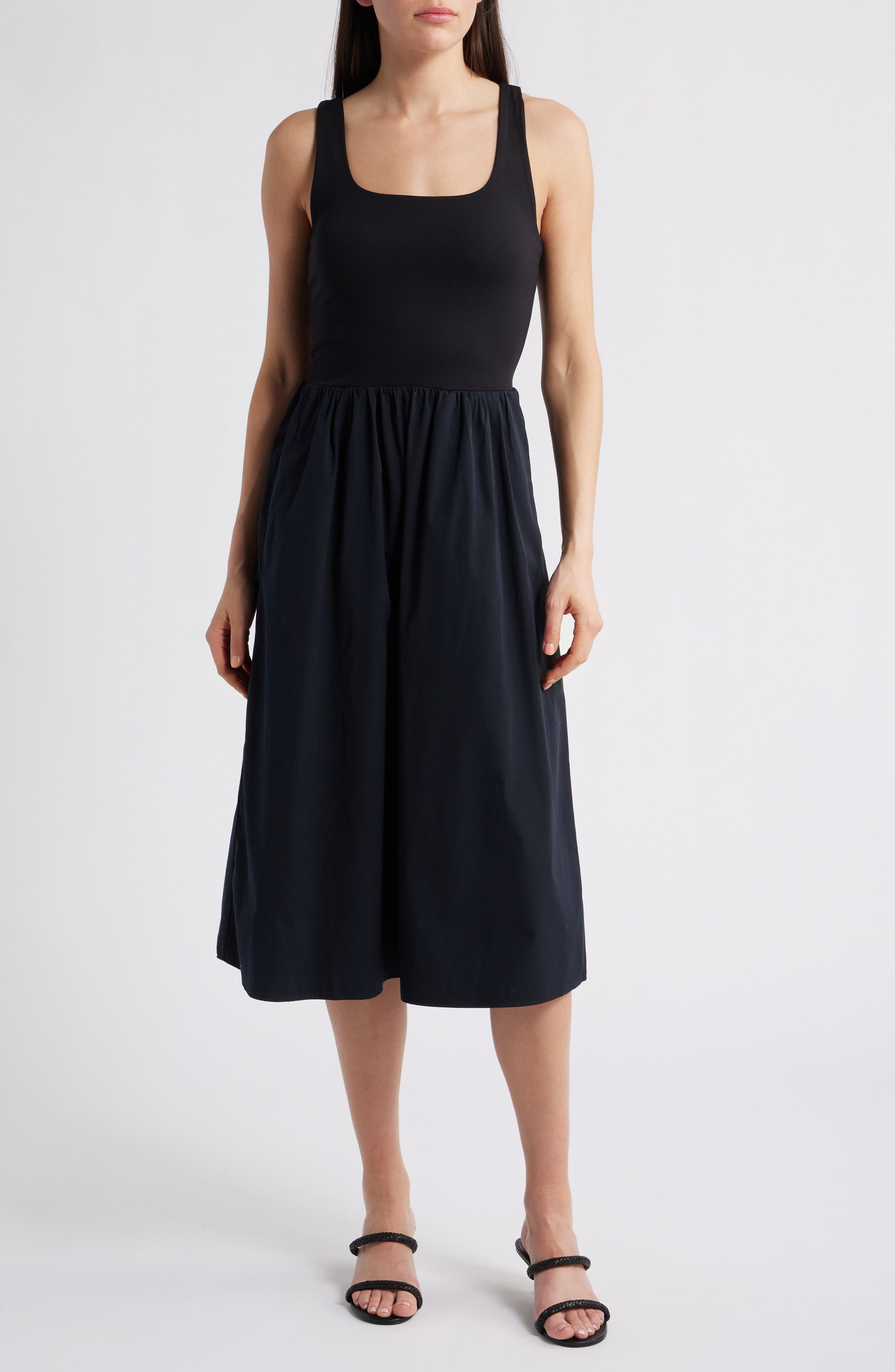 SPANXsmooth Jersey Mixed Media Midi Dress - image 1