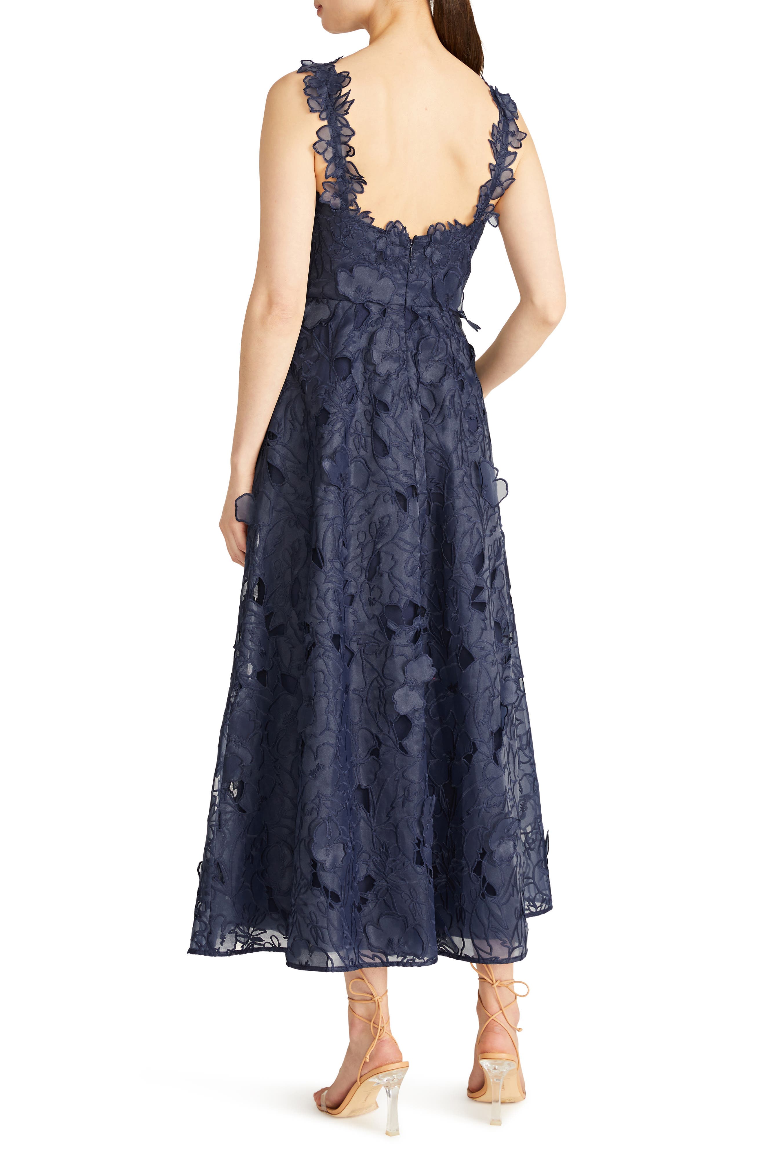 Juliette Embroidered Floral Organza A-Line Cocktail Dress - image 2
