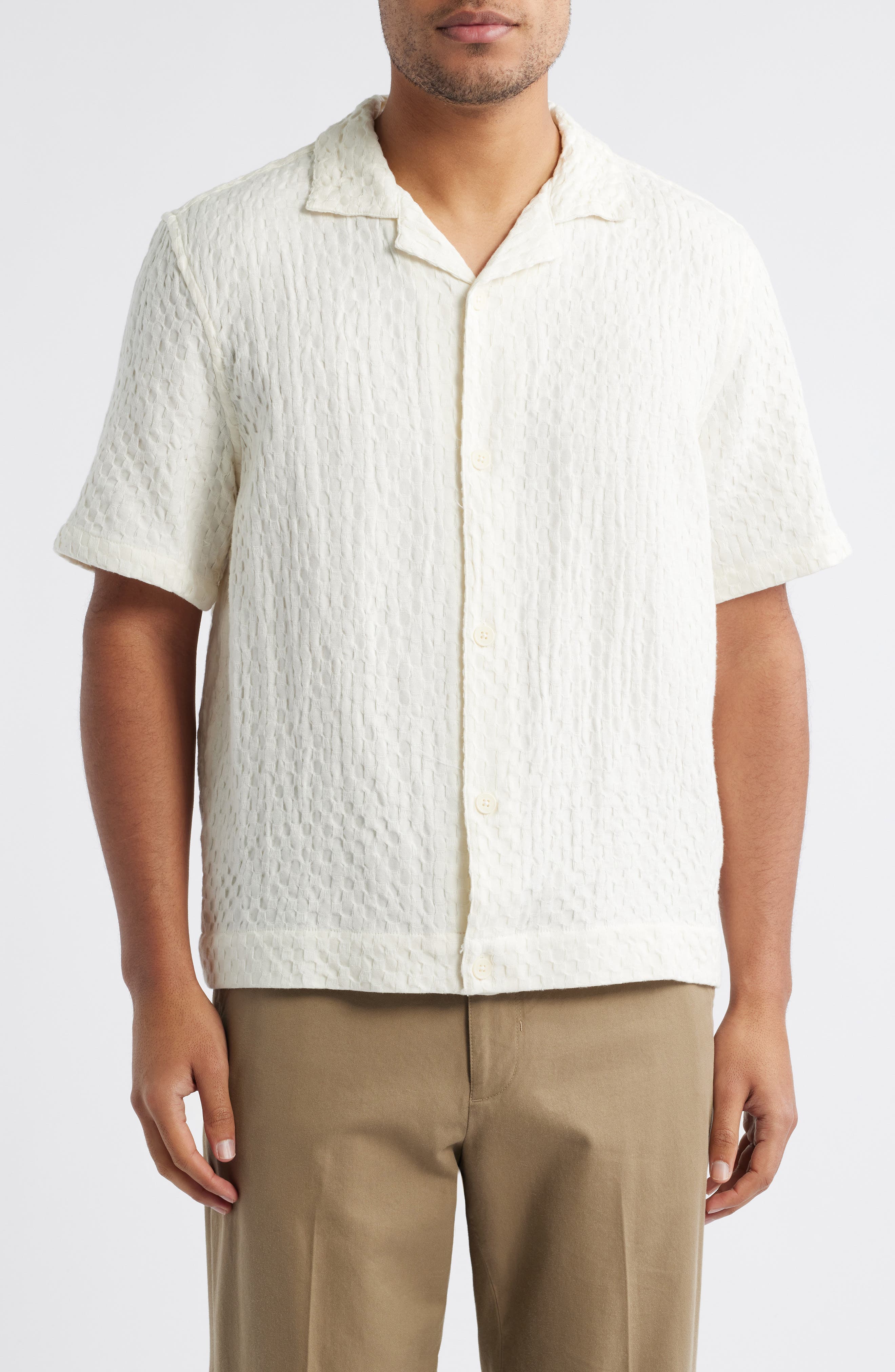 Lido Boxy Dobby Camp Shirt - image 1