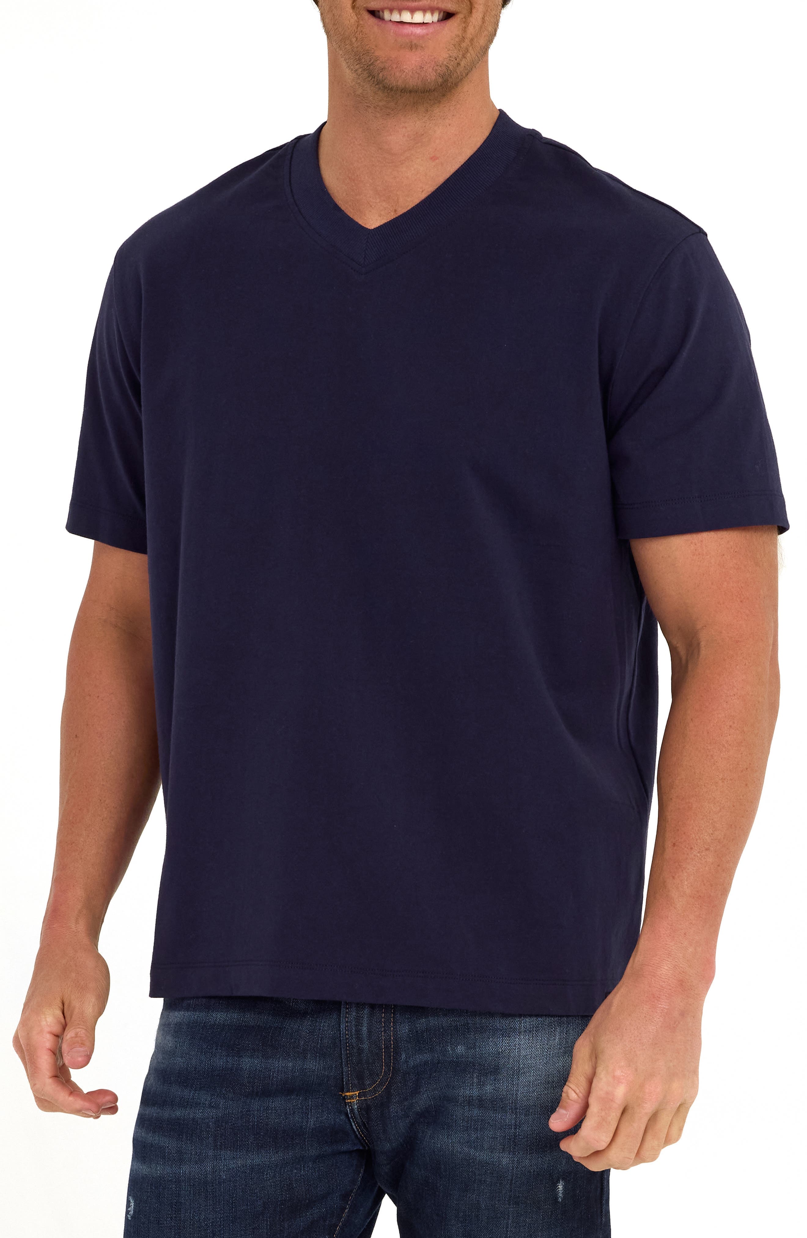 Roger Relaxed Fit V-Neck Cotton Jersey T-Shirt - image 5