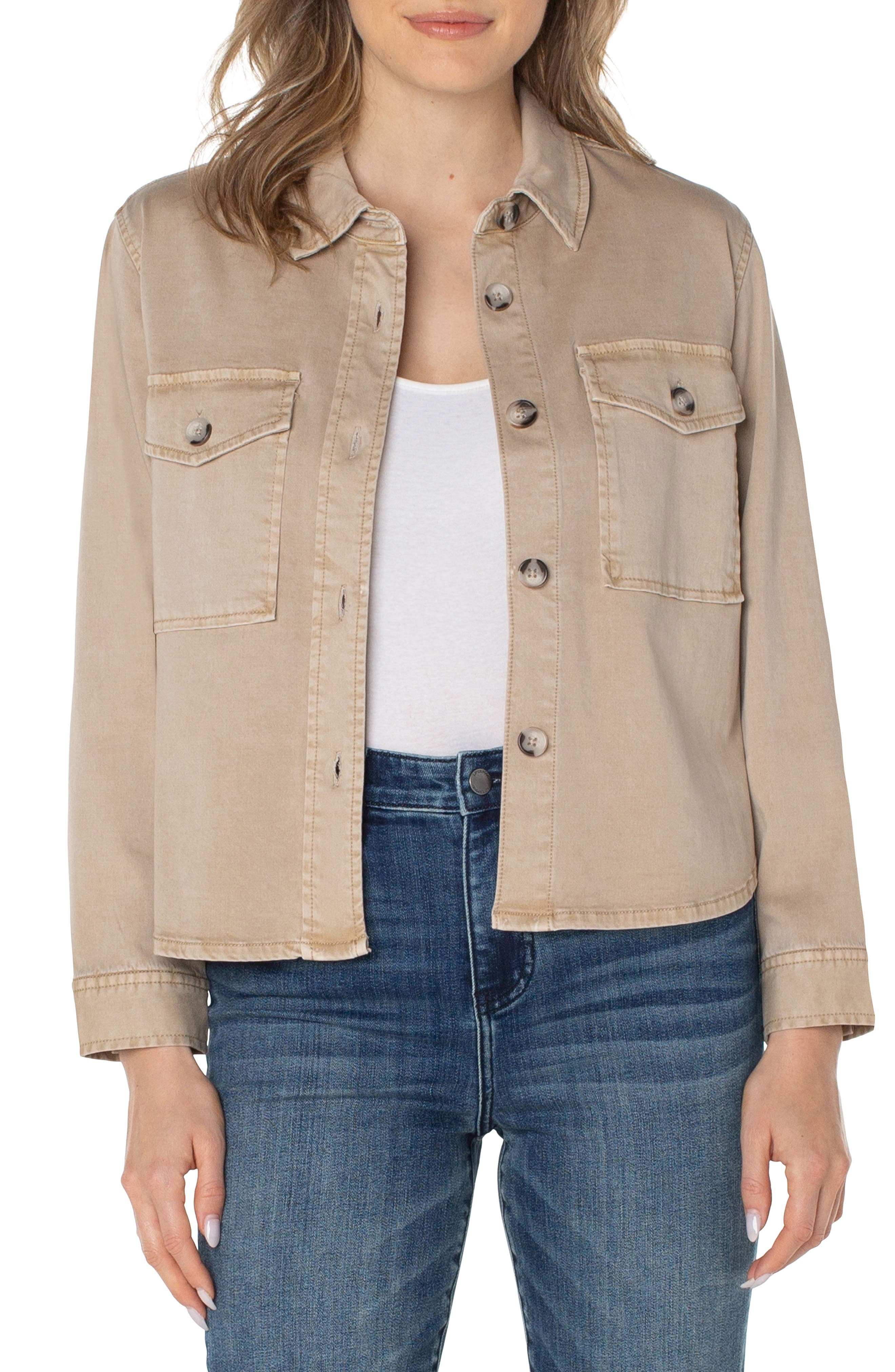 Cotton Blend Shirt Jacket - image 1