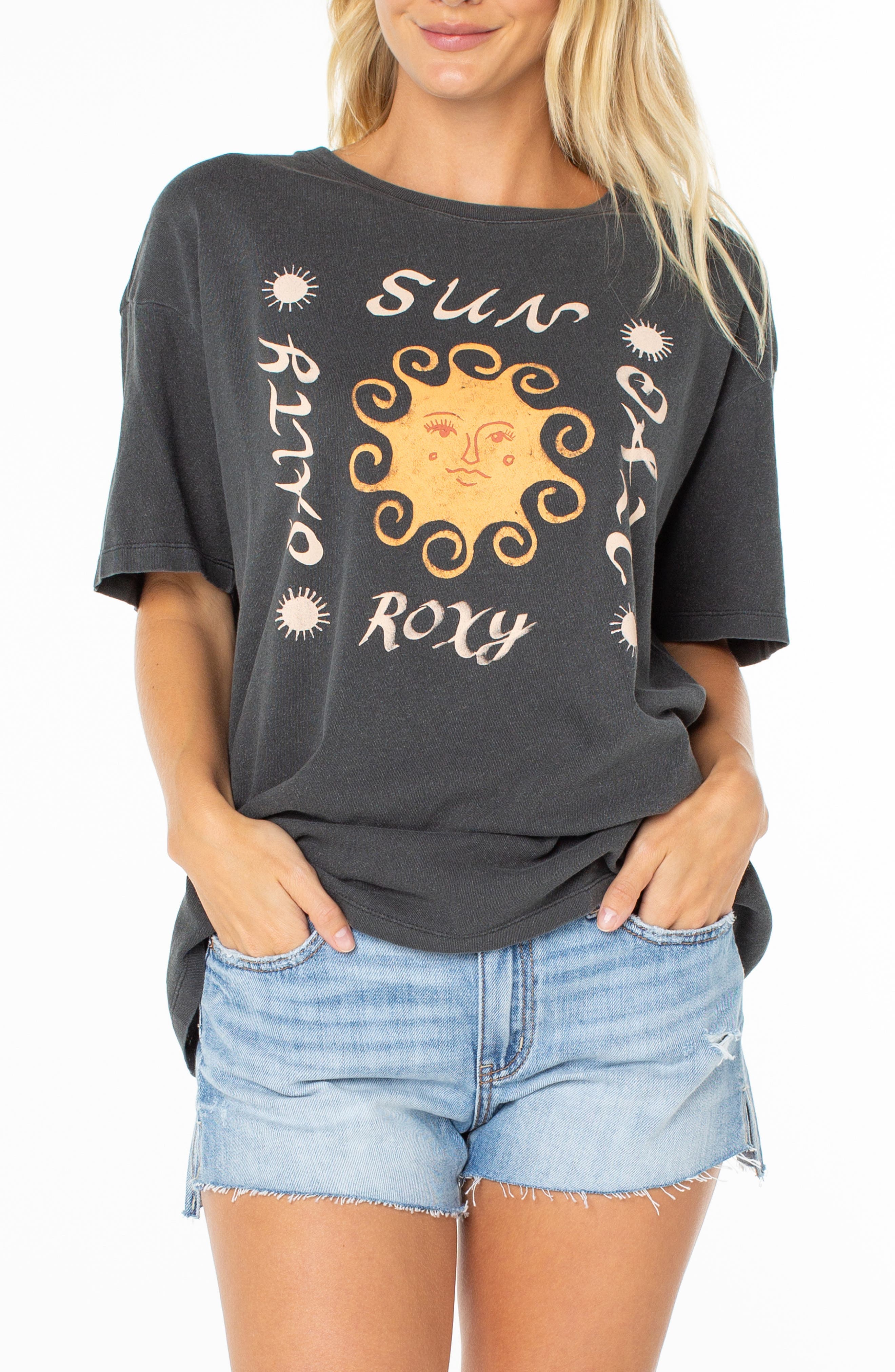 Sun Daze Oversize Cotton Graphic T-Shirt - image 1