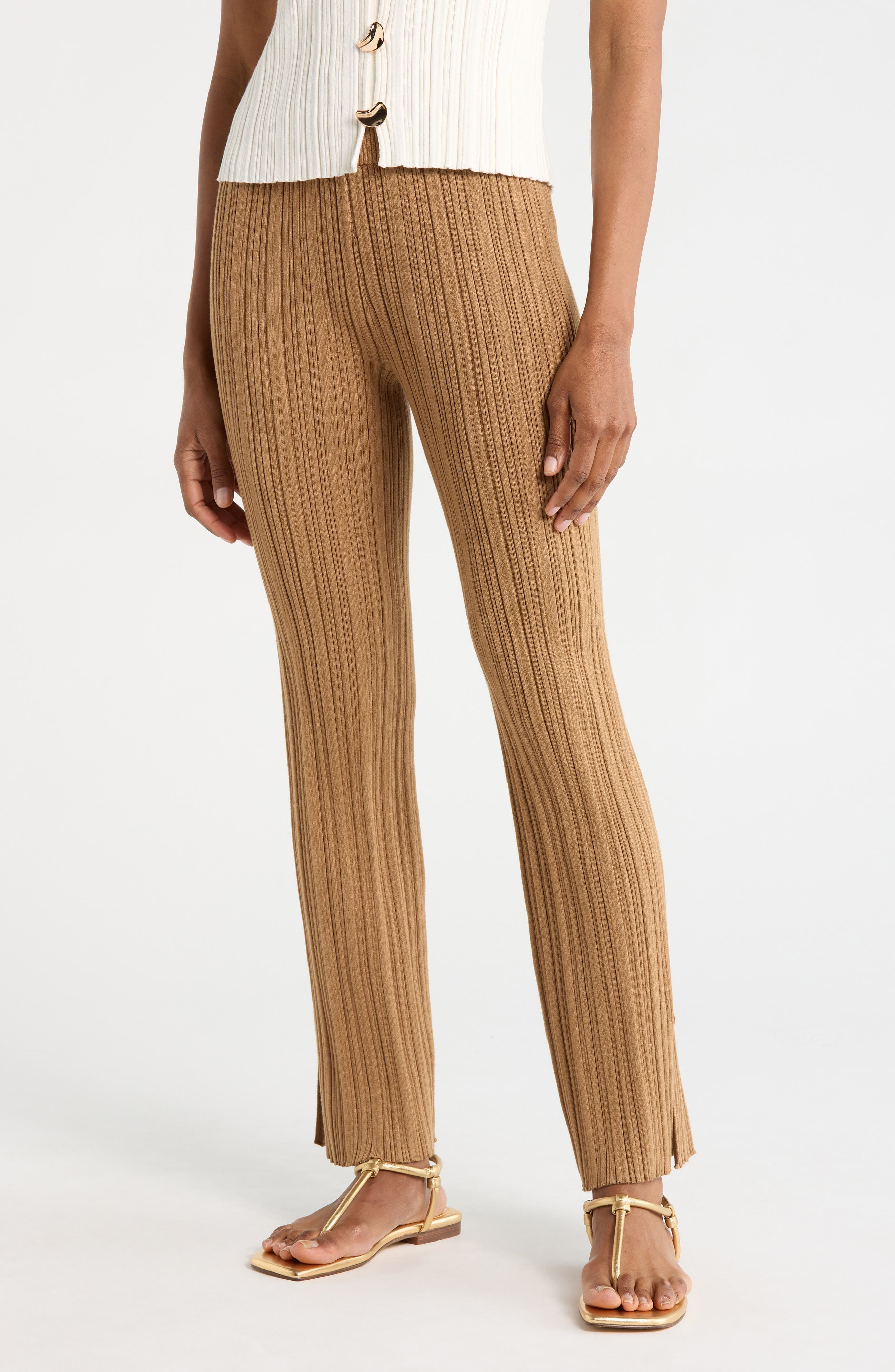 Rib Sweater Pants - image 1