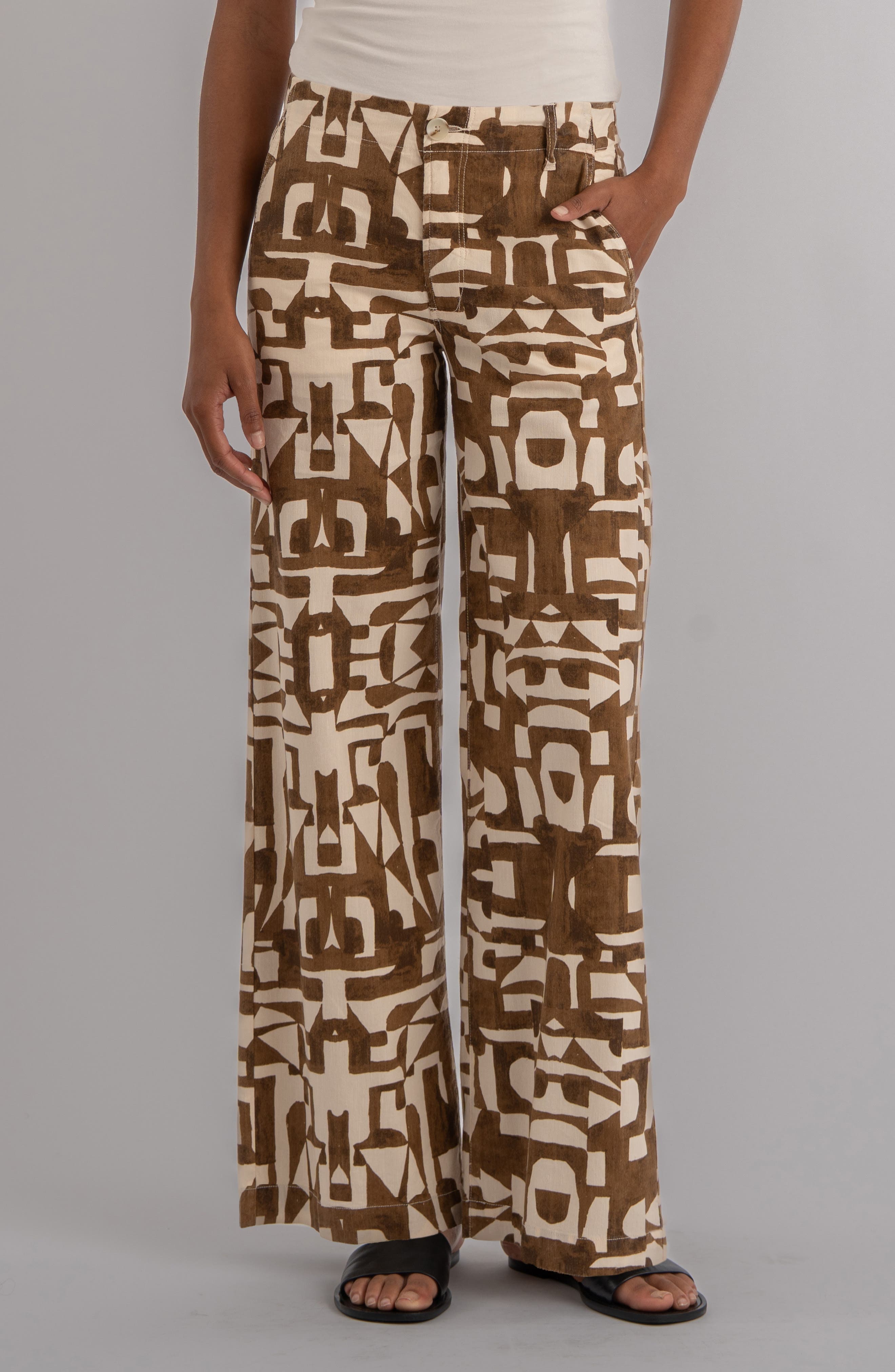 Meg Print High Waist Wide Leg Pants - image 3
