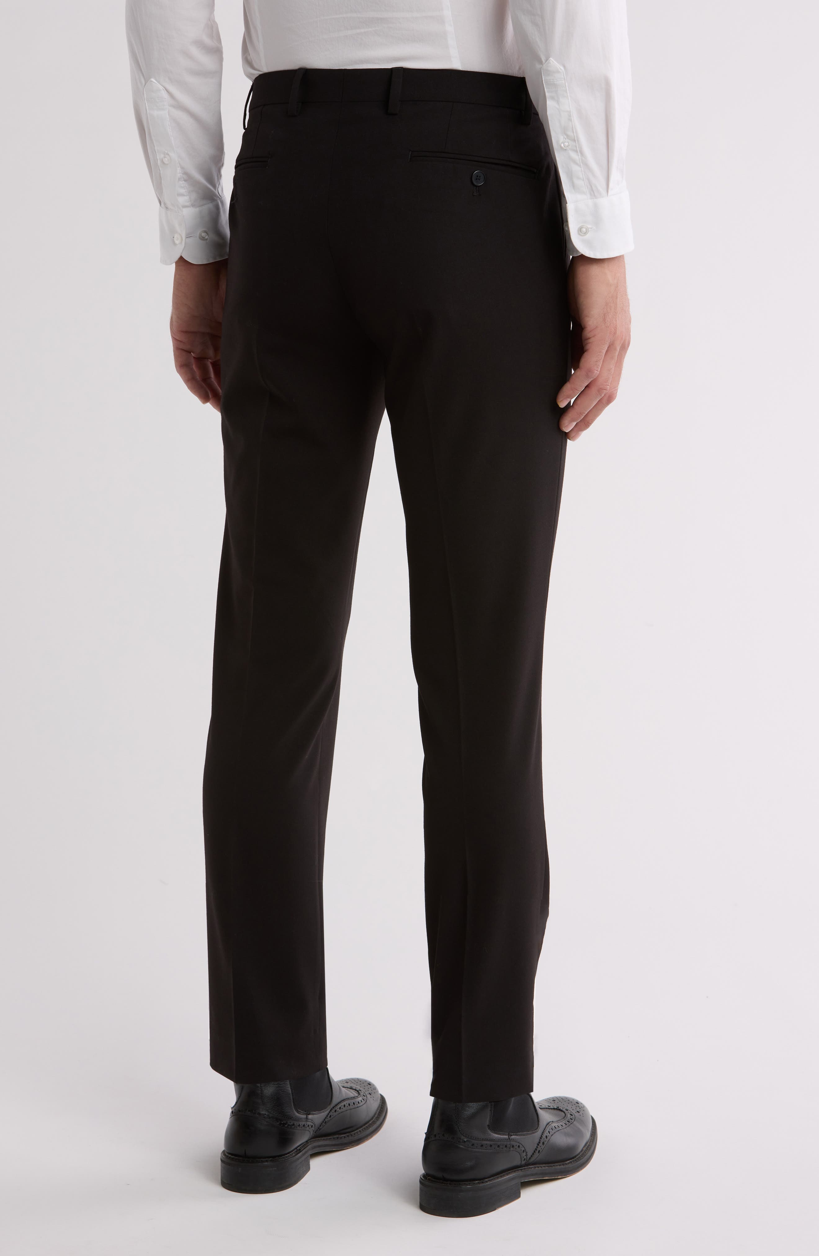 Slim Fit Flat Front Dress Pants - image 2