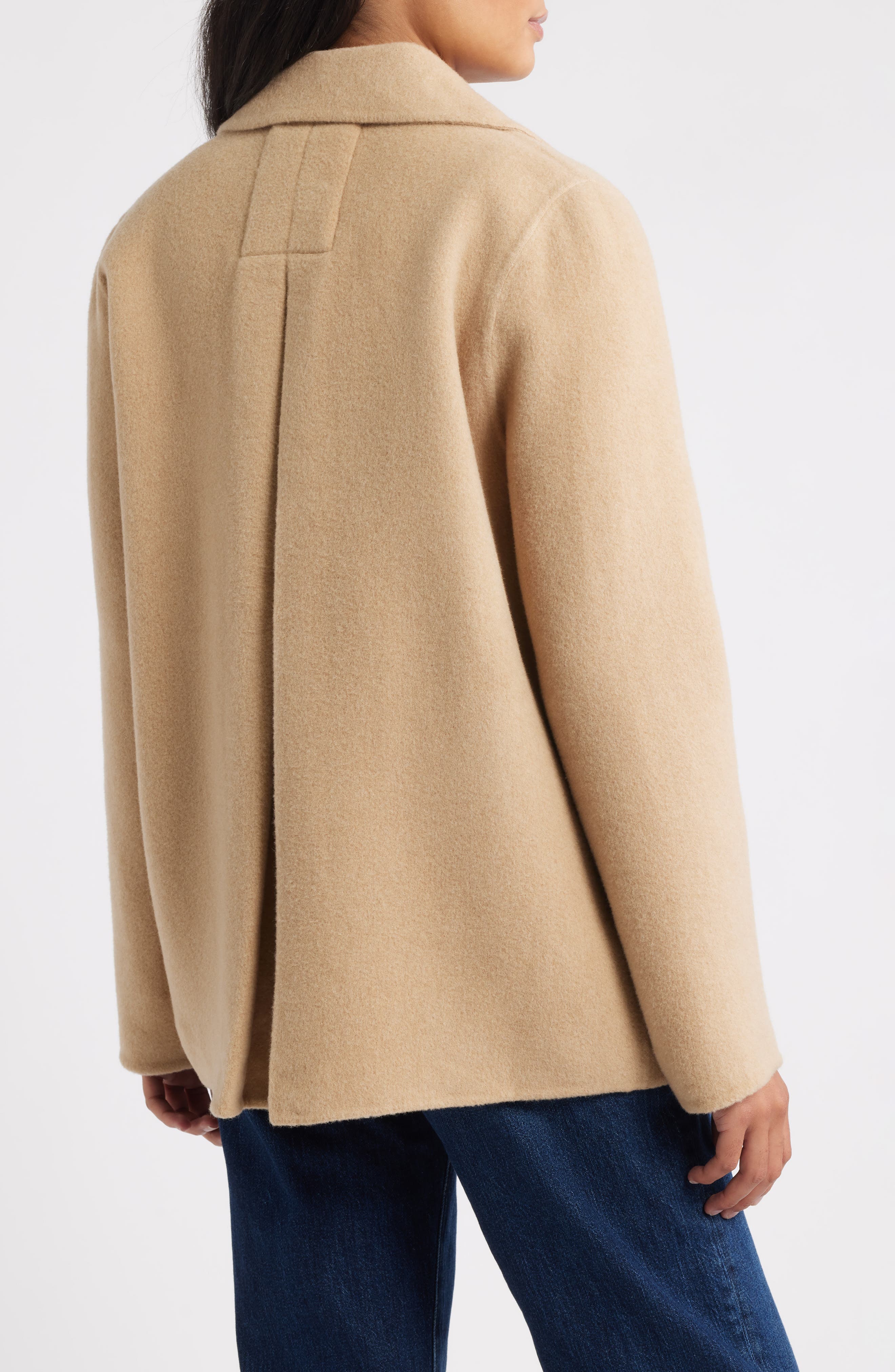 Double Breasted Wool Trench Coat - image 2
