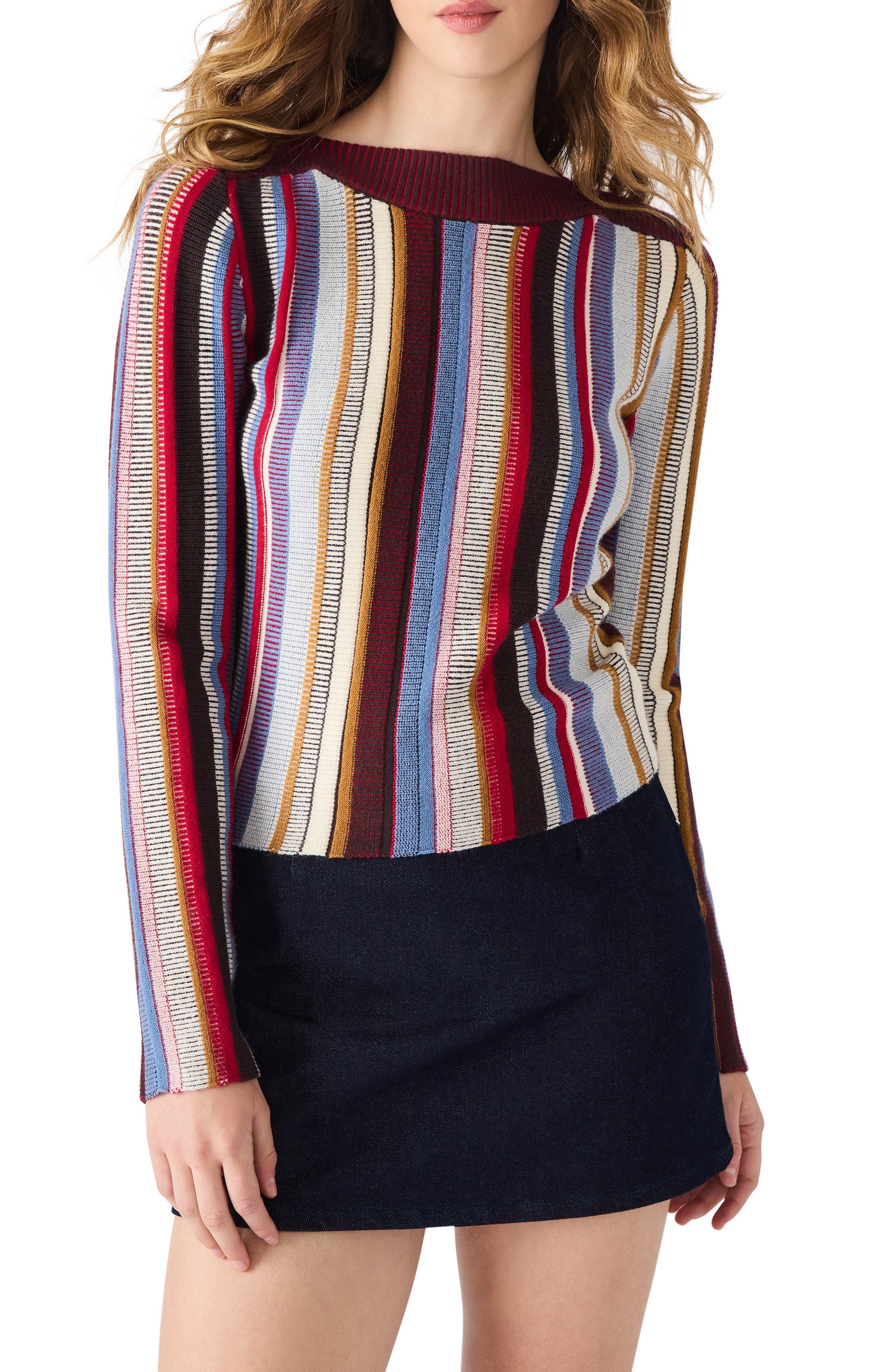 Serra Stripe Knit Sweater - image 1