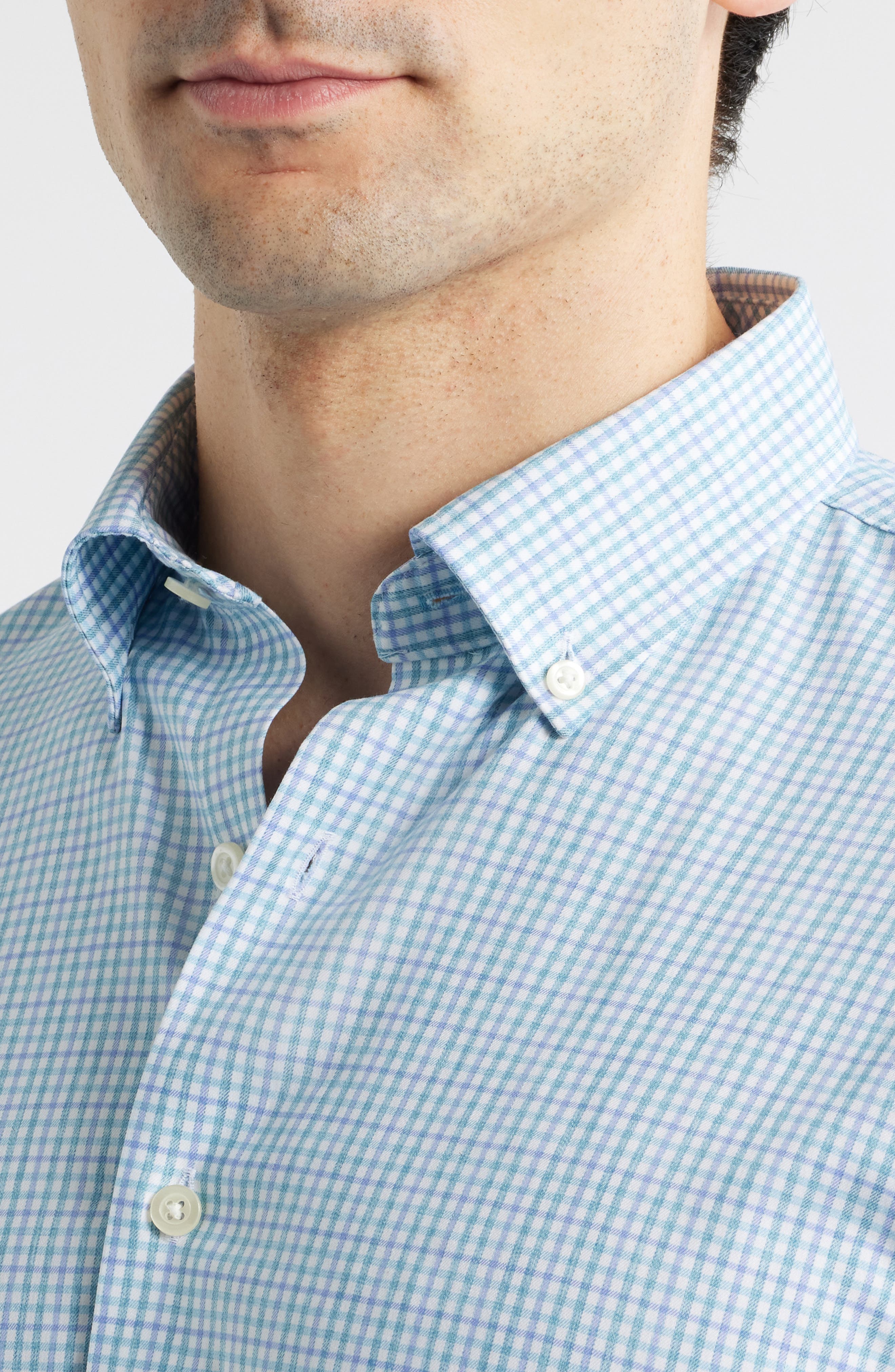 Koby Gingham Performance Button-Down Shirt - image 2